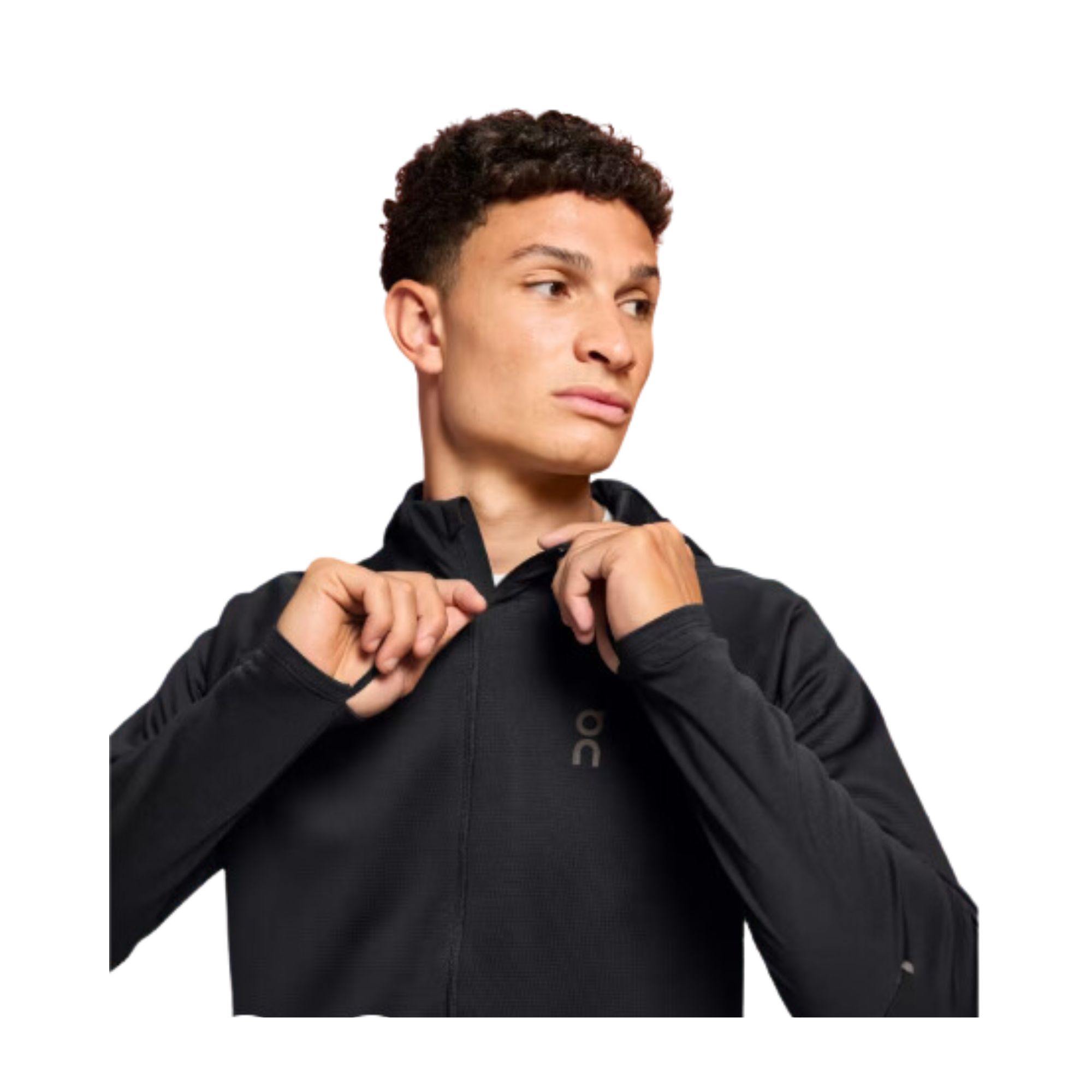 Jaqueta On Running Climate Zip Hoodie Masculina - Preta