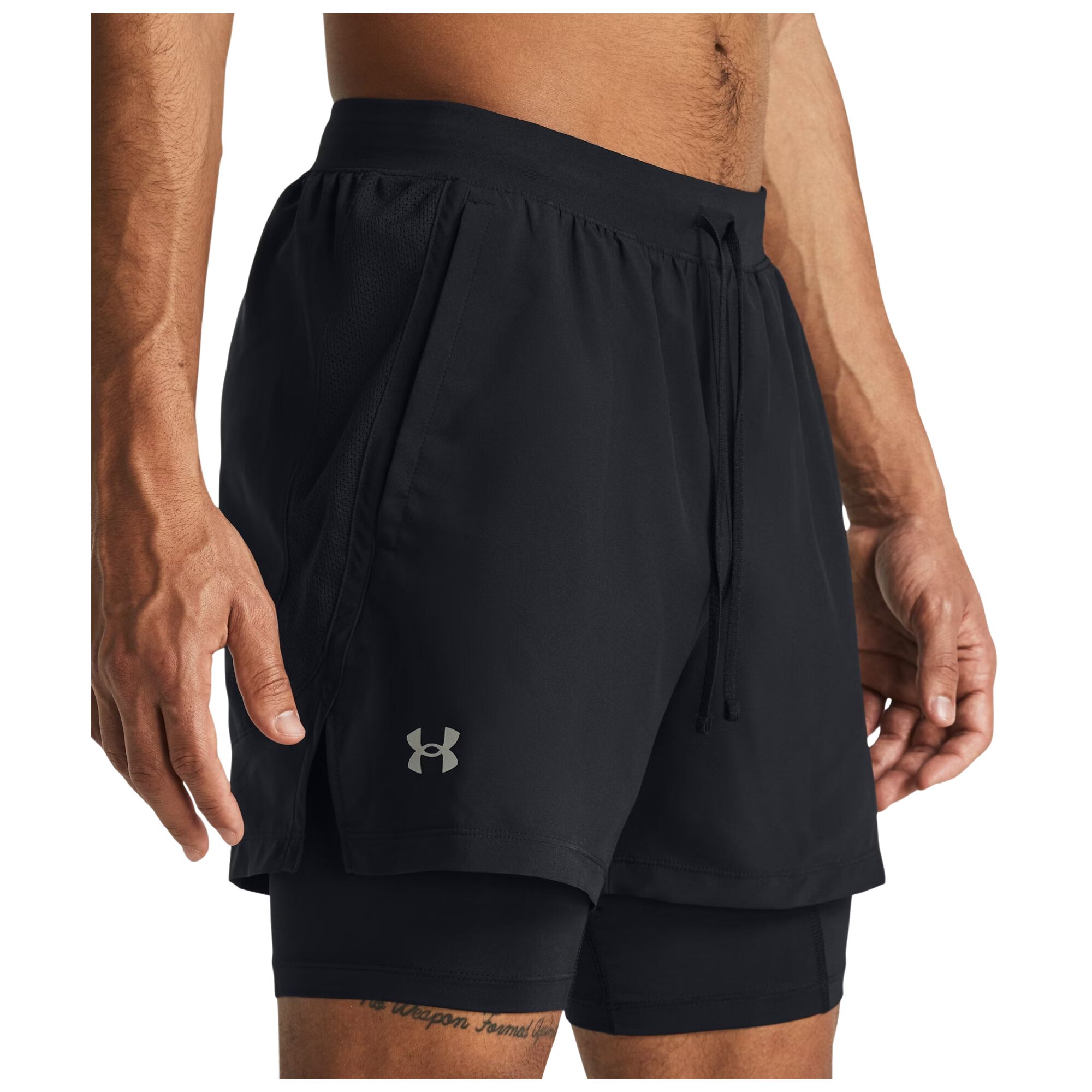 Shorts Under Armour Launch 5 Pol 2 In 1 Masculino - Preto
