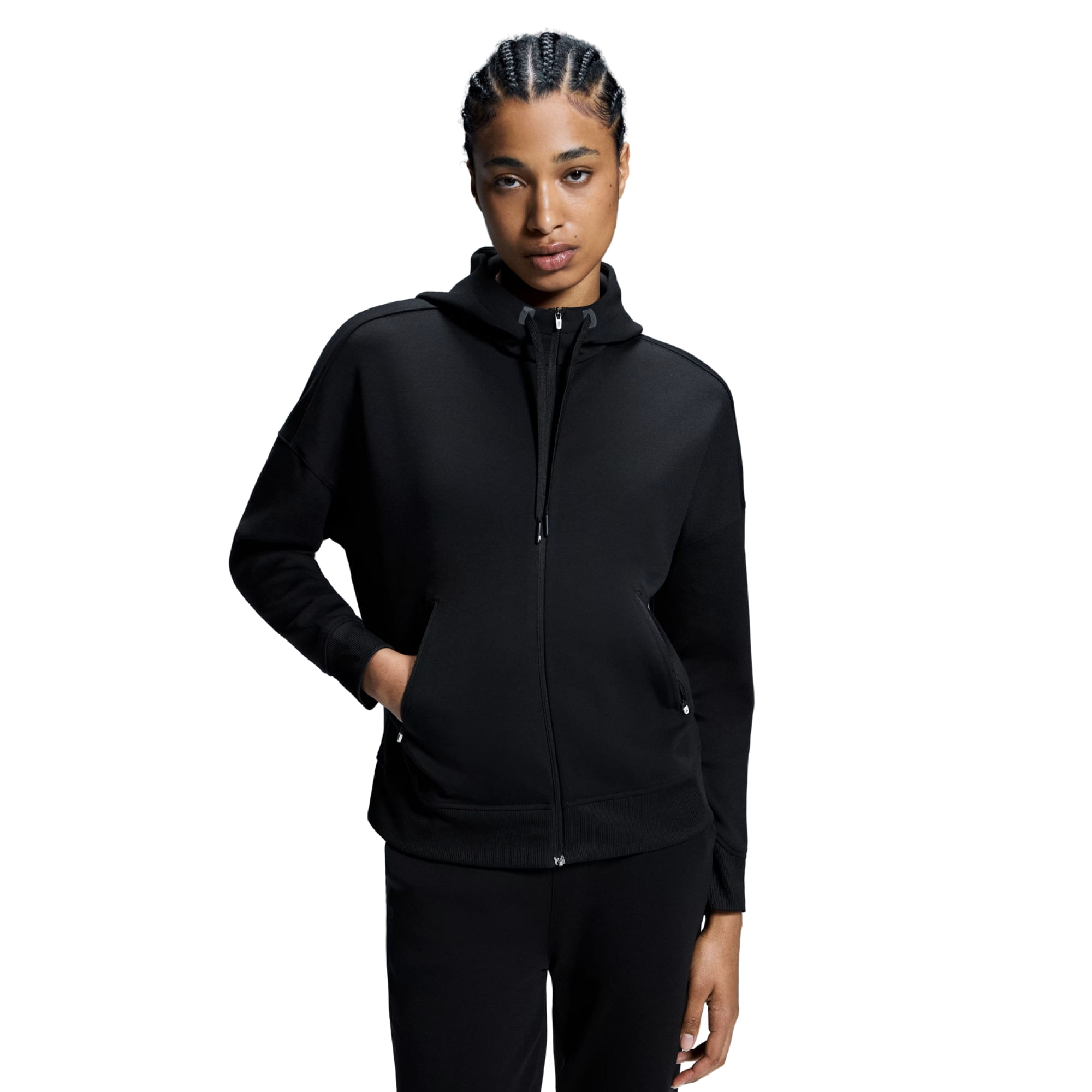 Jaqueta Com Capuz On Zipped Hoodie Feminina - Preta