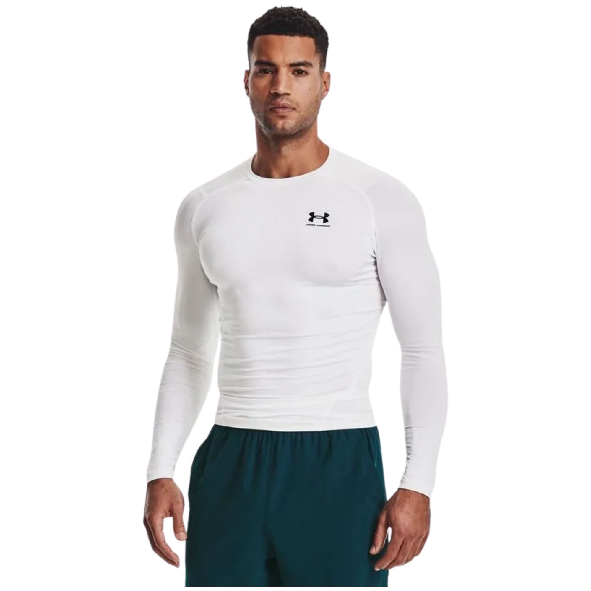 Camiseta Manga Longa Under Armour Compressão Hg Masculina - Branca