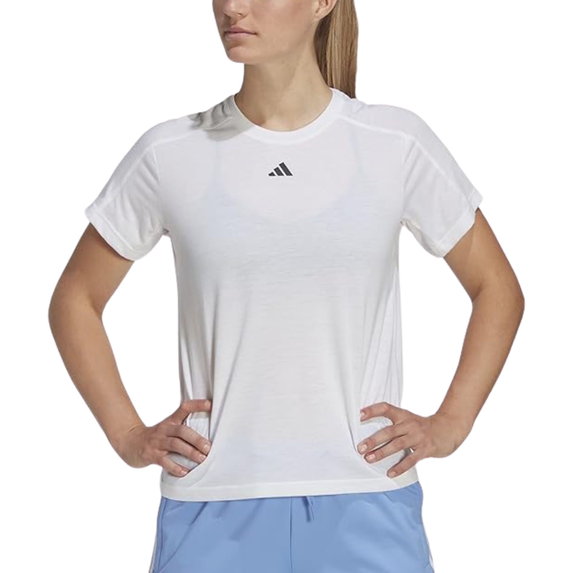 Camiseta Adidas Essentials Crew Feminina - Branca