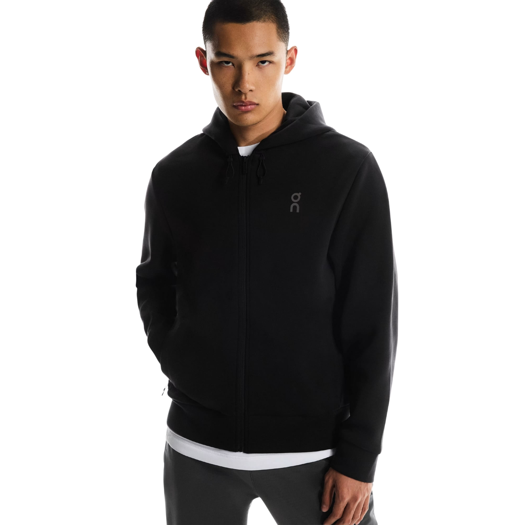 Jaqueta Com Capuz On Focus Tec Zip Hoodie Masculina - Preta