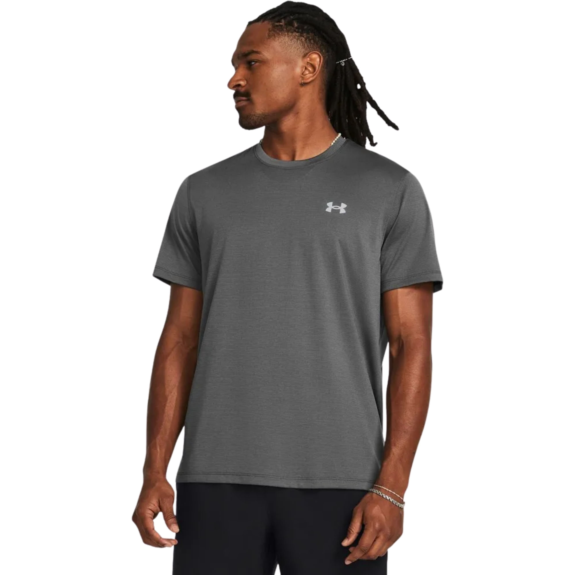 Camiseta De Corrida Under Armour Launch Masculina - Cinza Escuro