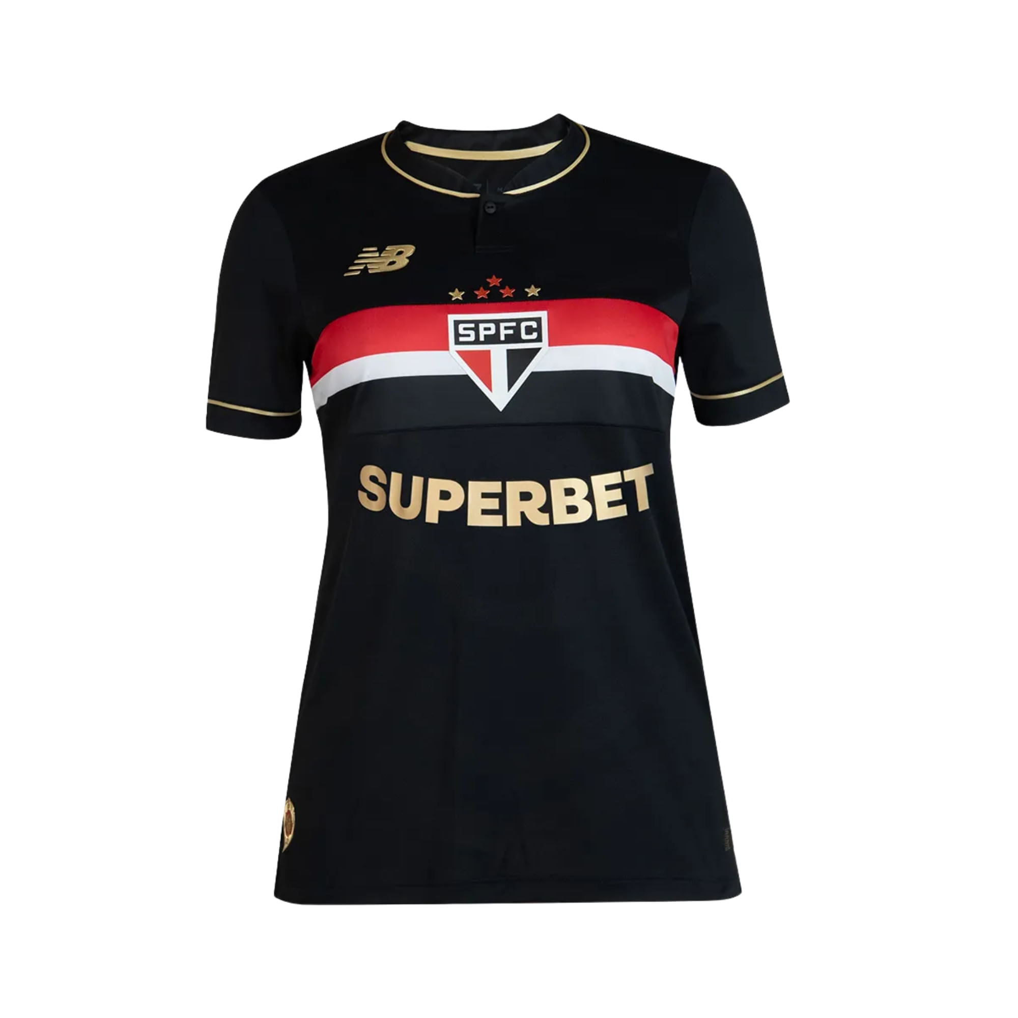 Camisa São Paulo III 25/26 New Balance Feminina Comemorativa - Preta