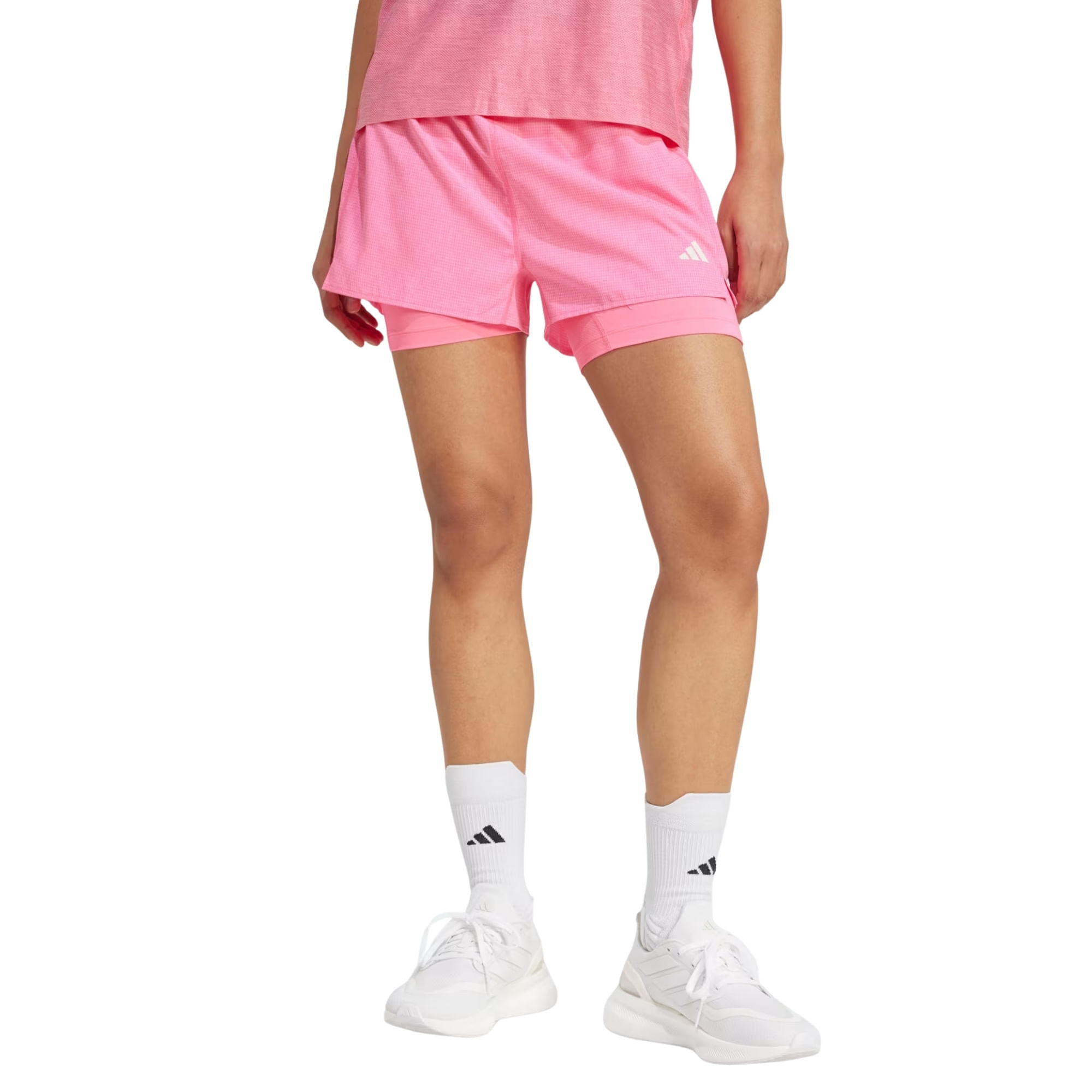 Shorts Adidas The Run Climacool 2 In 1 Feminino - Rosa