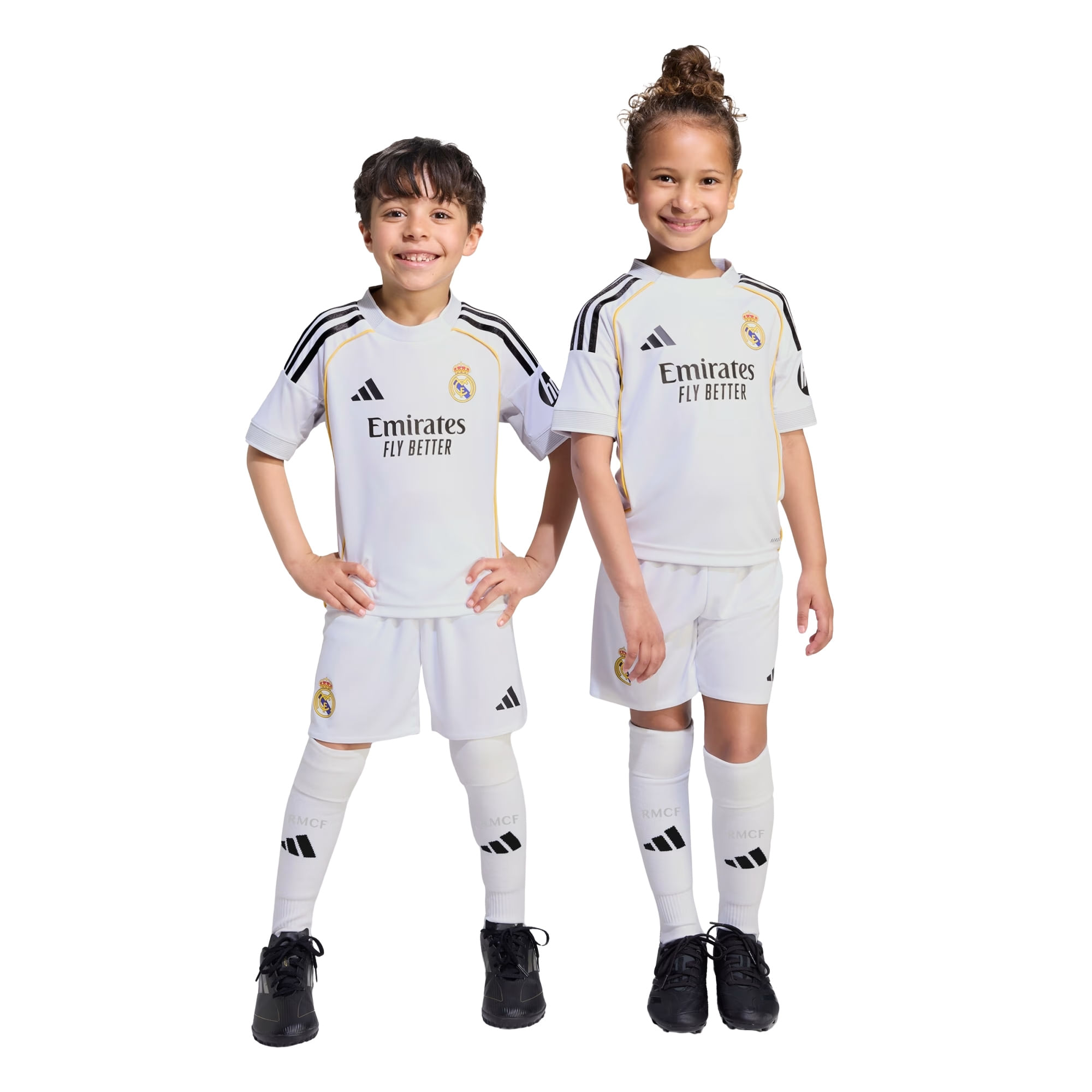 Conjunto Real Madrid I 25/26 Adidas Mini Infantil - Branco
