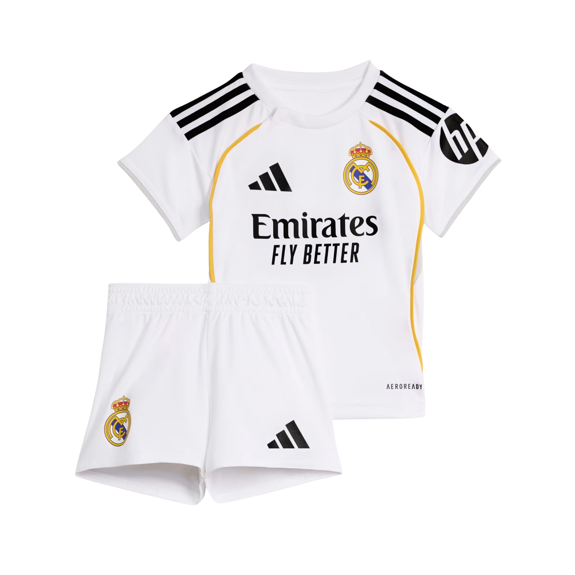 Conjunto Real Madrid I 25/26 Adidas Baby Infantil - Branco