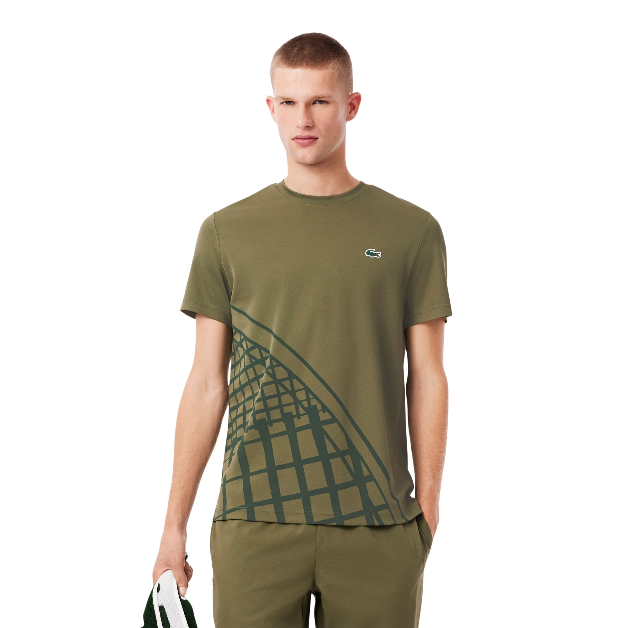 Camiseta Lacoste De Pique Ultra-Dry Masculina - Verde