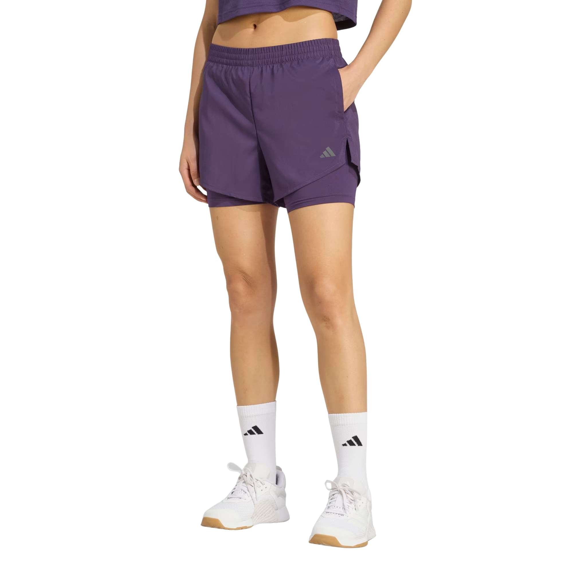Shorts Adidas 2 In 1 Minimal Feminino - Roxo