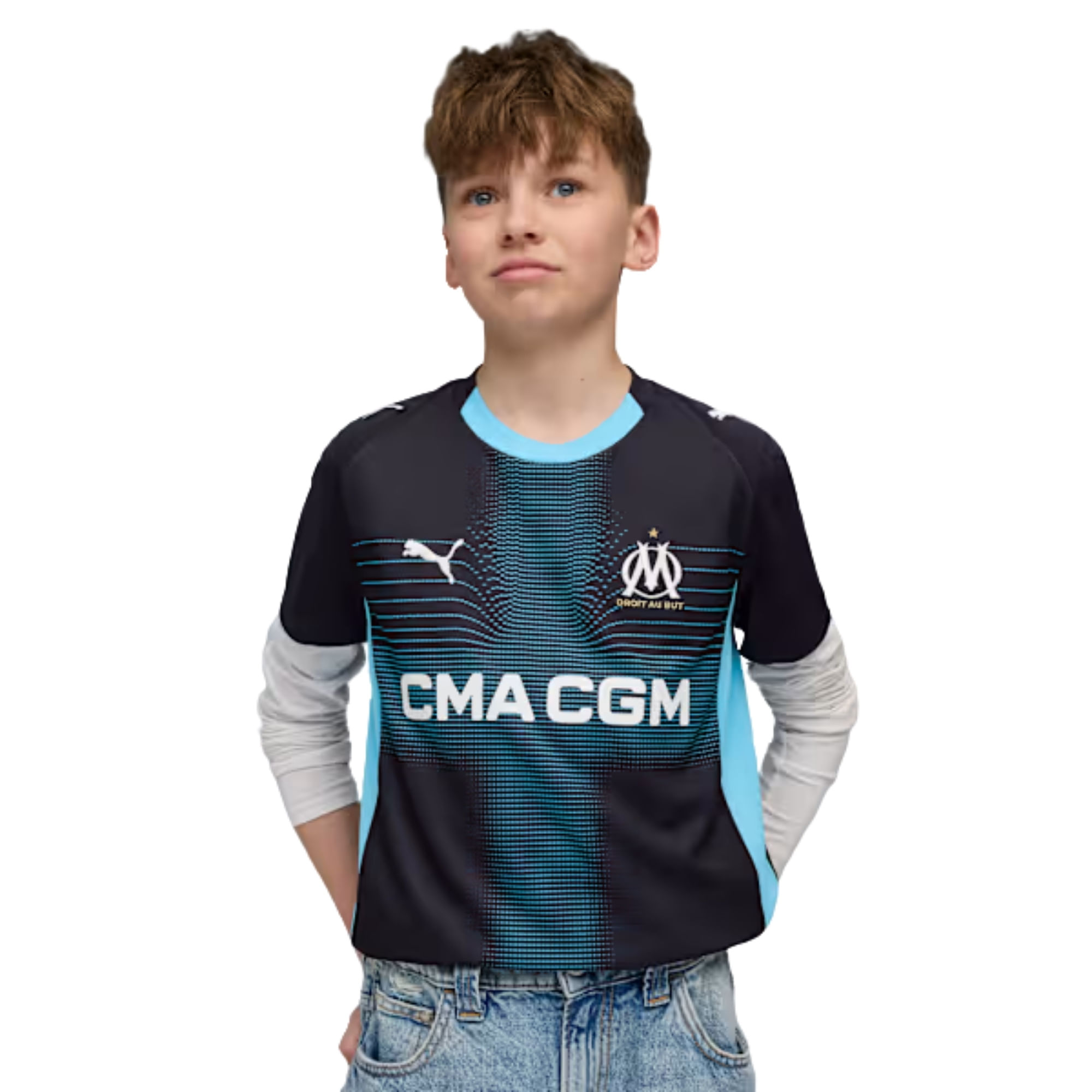 Camisa Olympique De Marseille II 25/26 Puma Infantil - Marinho