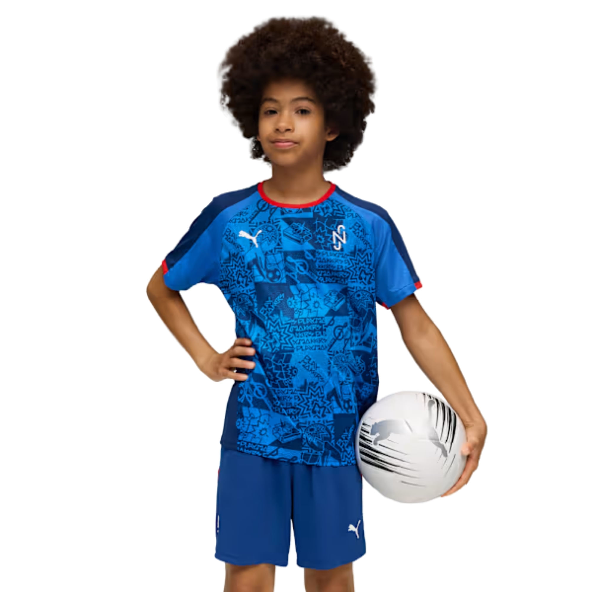 Camisa Puma Neymar Jr Playmaker Infantil - Azul