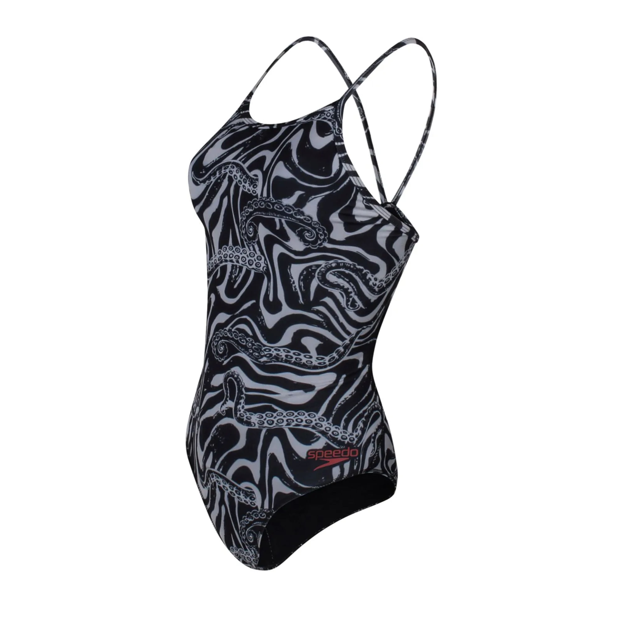 Maiô Speedo Open Octopus Feminino - Preto
