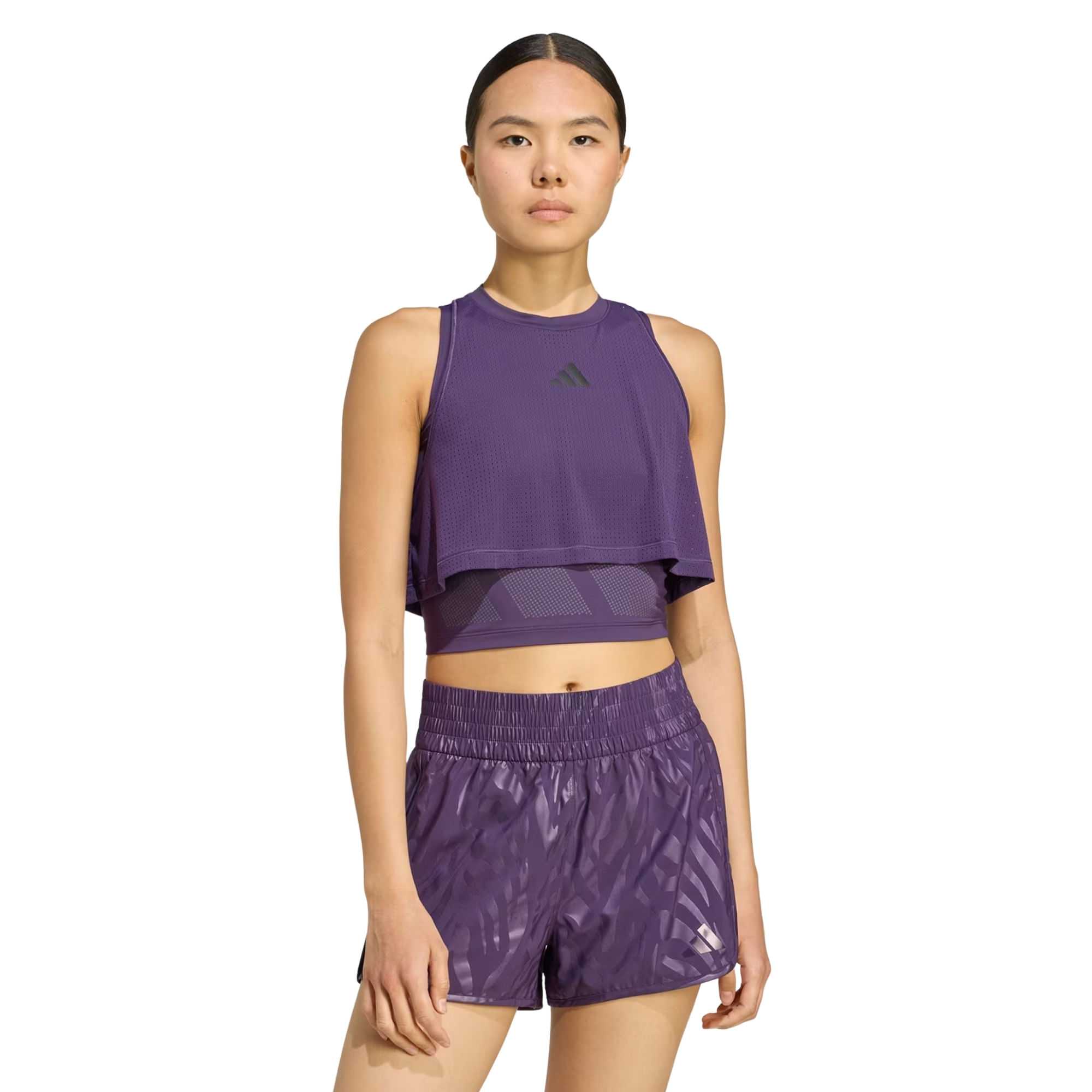 Top Adidas Hiit 2 Em 1 Cool Intensity Feminino - Roxo