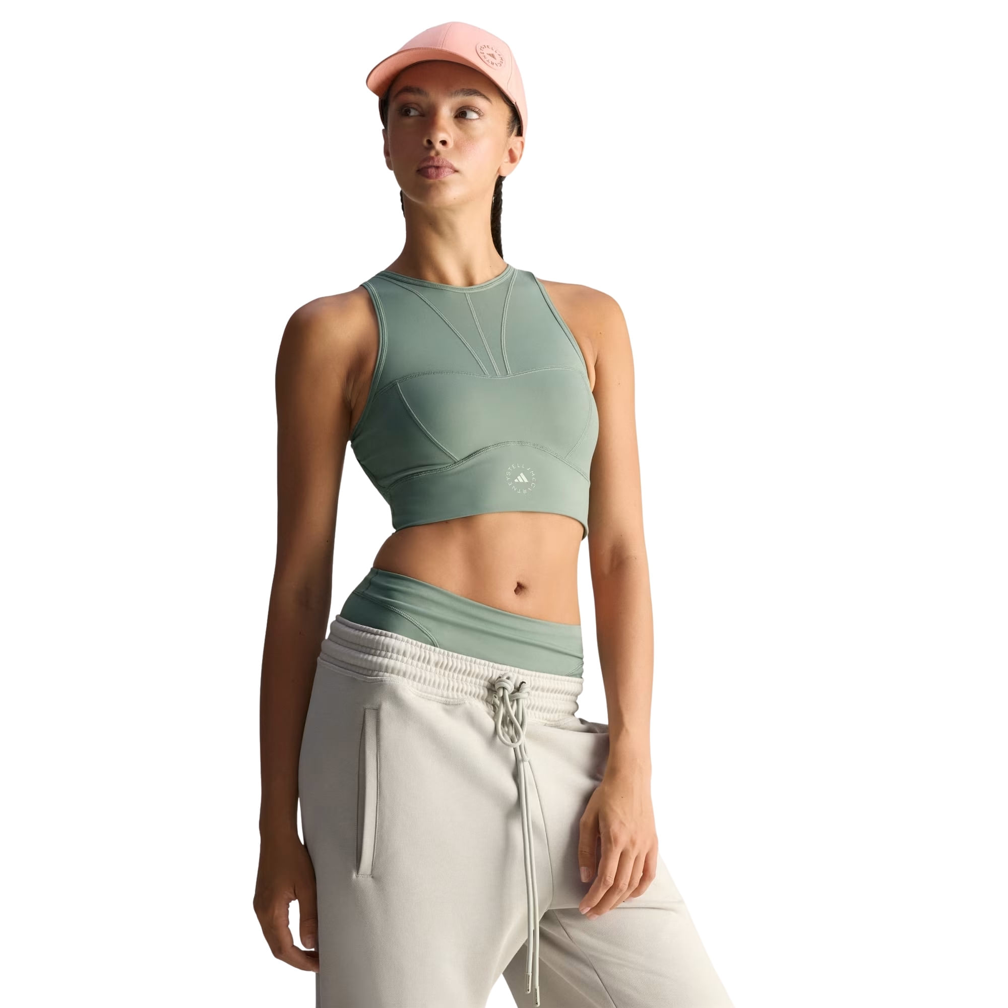 Top Adidas Cropped Stella Mccartney Feminino - Verde