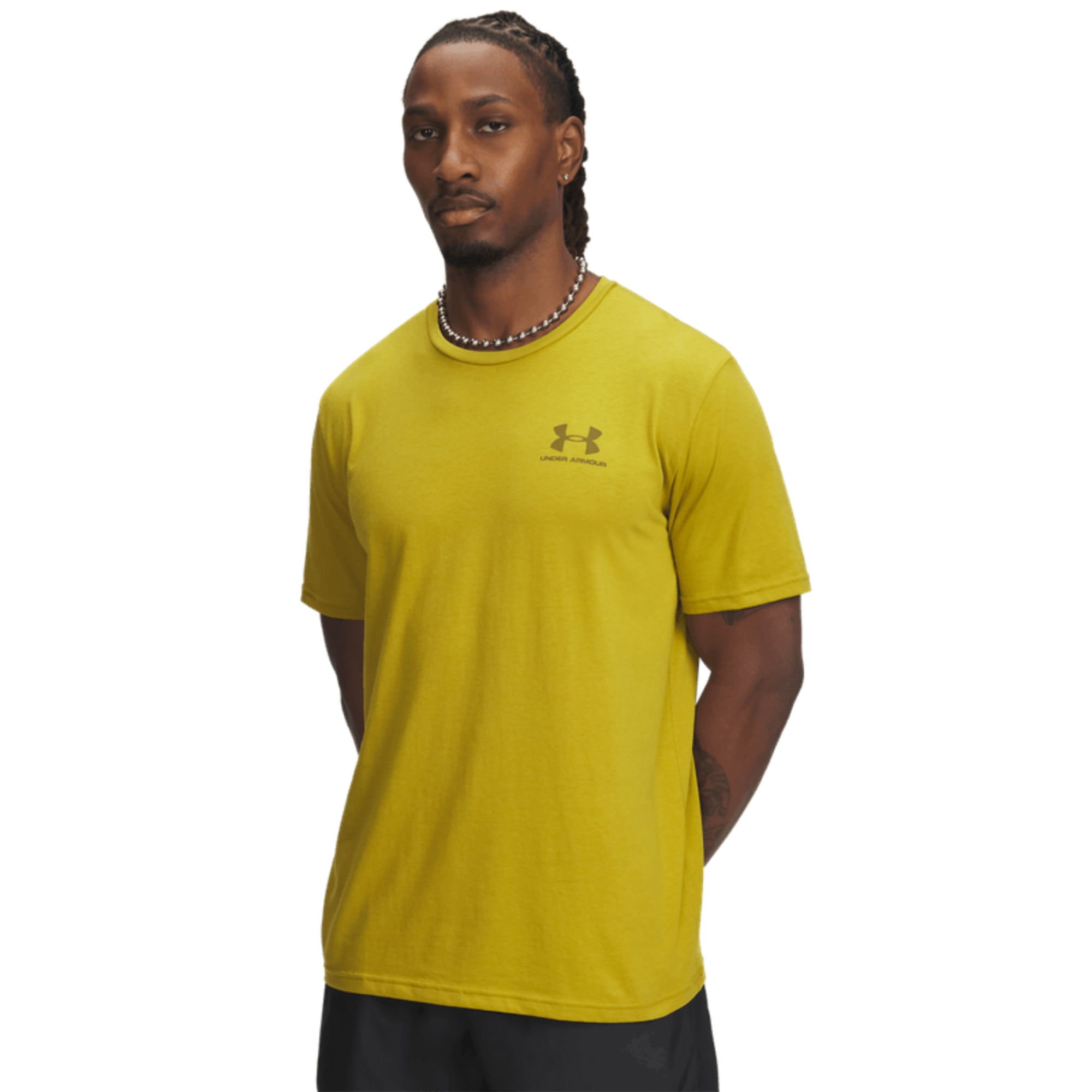 Camiseta Under Armour Left Chest Masculina - Amarela