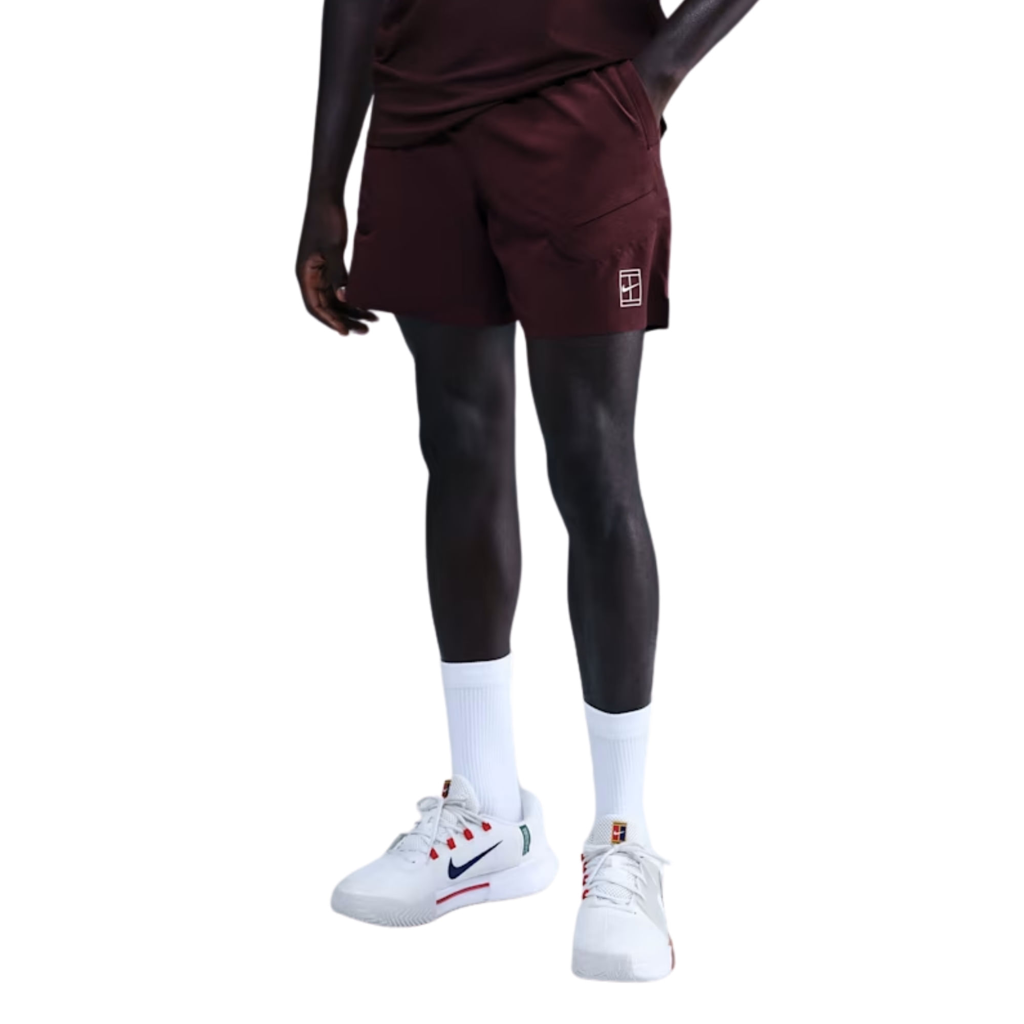 Shorts Nikecourt Dri-Fit Advantage 6 Pol Masculino - Vinho