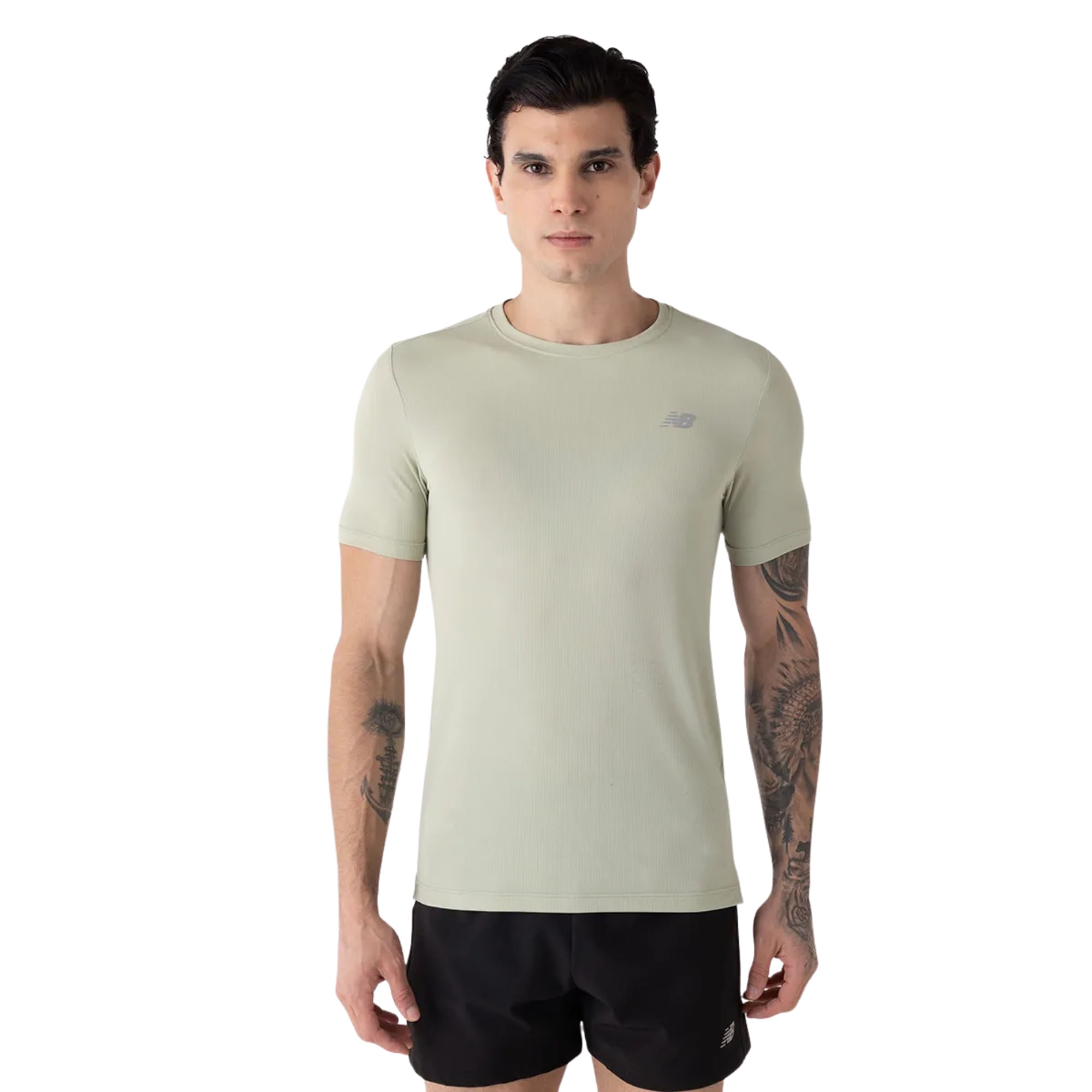Camiseta New Balance Sport Essentials Masculina - Verde Claro