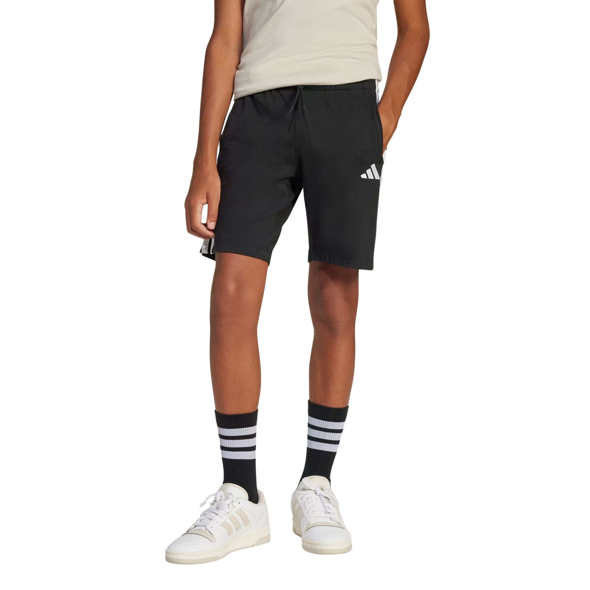 Shorts Adidas 3 Listras Essentials Infantil - Preto