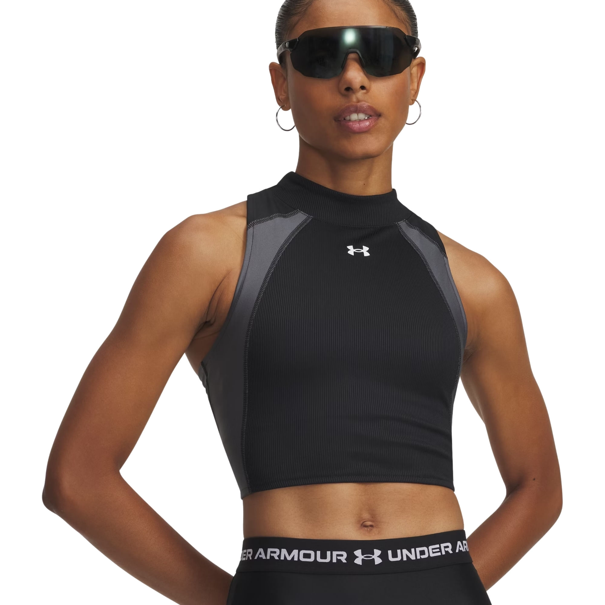 Top Under Armour Heatgear Rib Tank Feminino - Preto