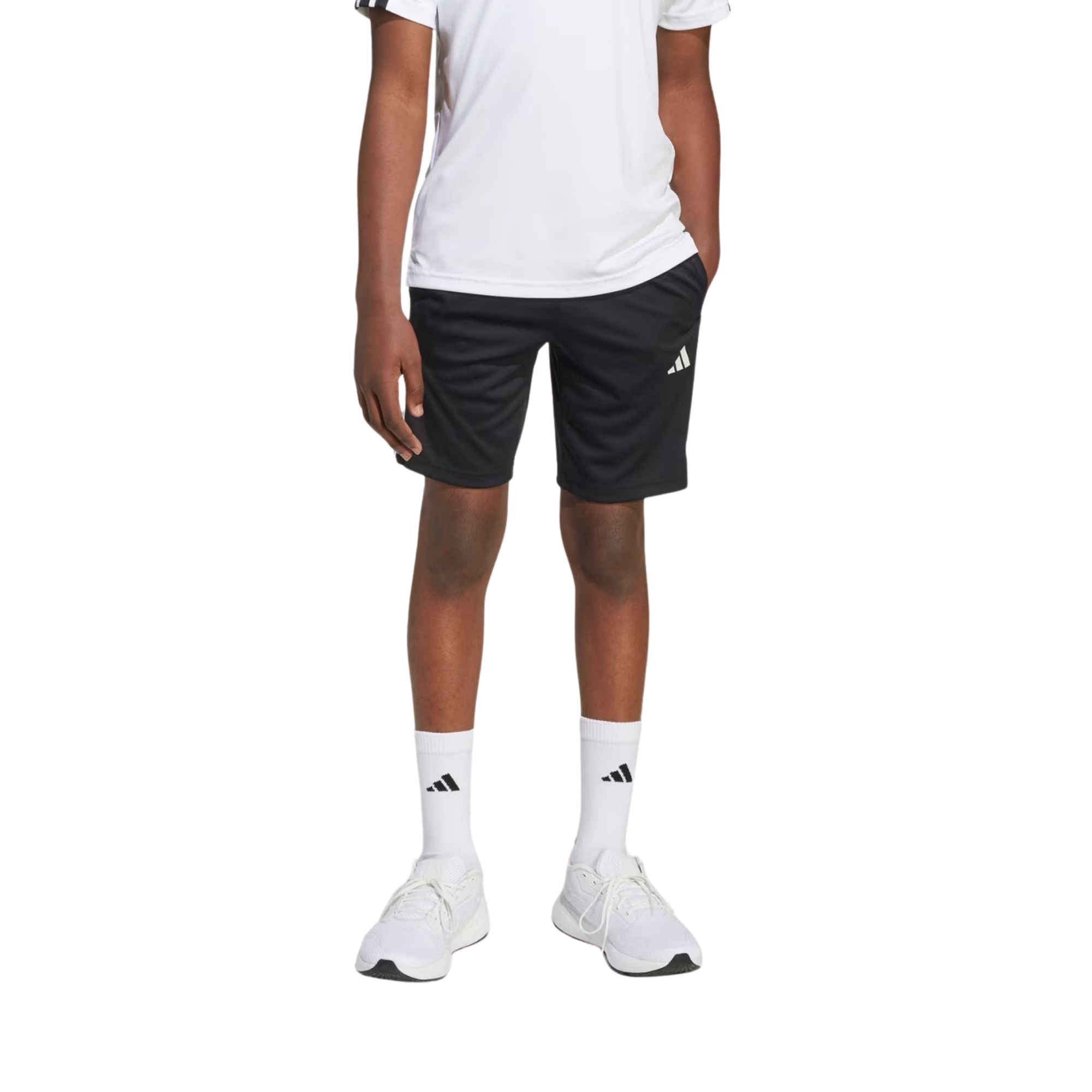 Shorts Adidas Train Essentials 3 Listras Infantil - Preto