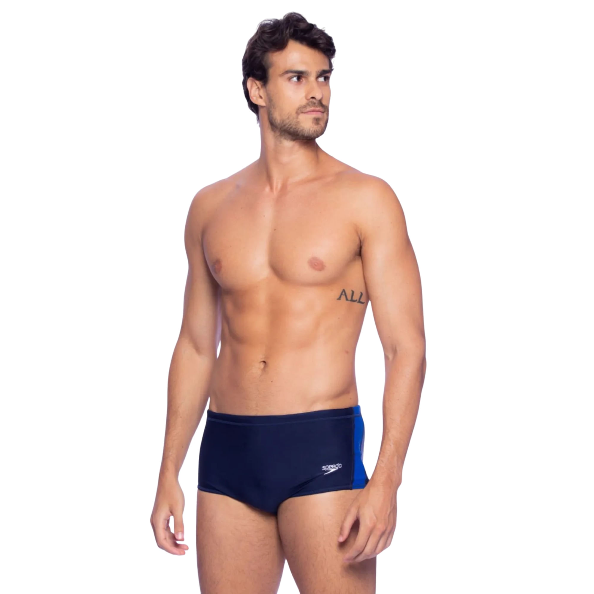 Sunga Speedo Tradicional Recorte Lateral Masculina - Azul Marinho