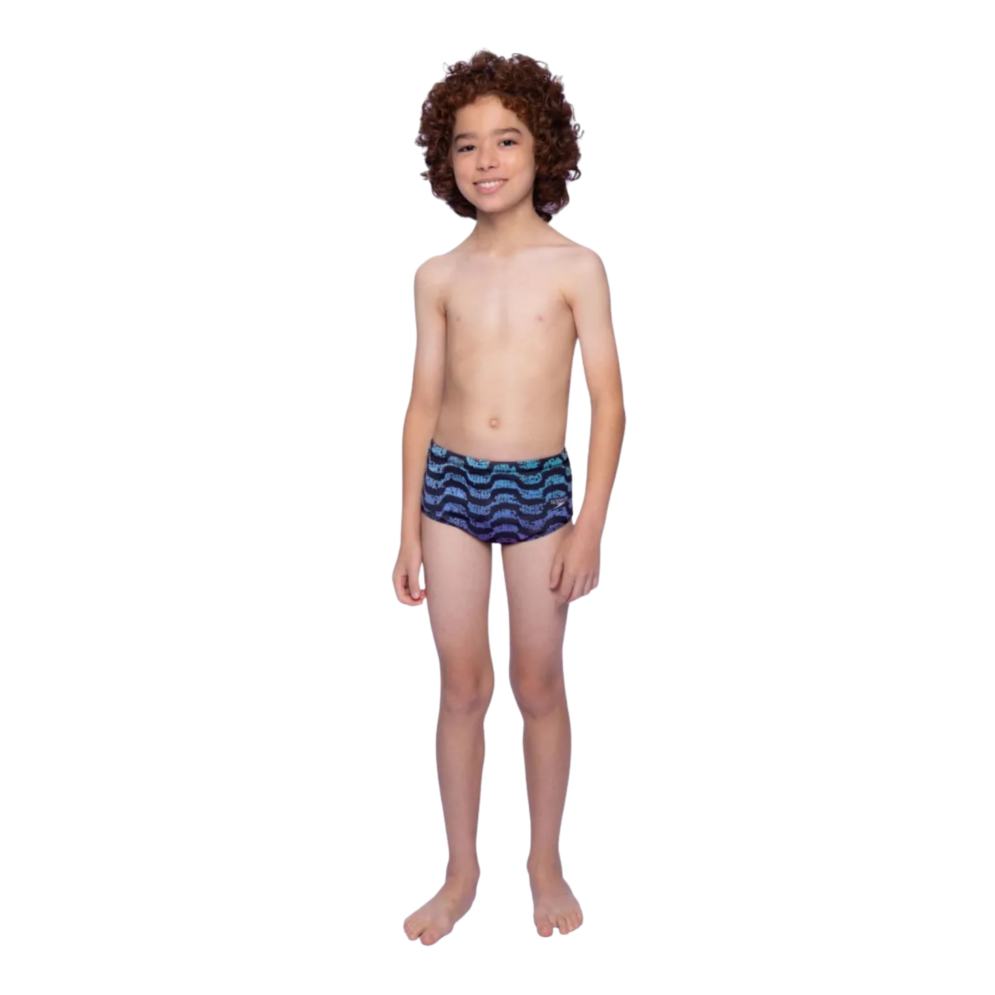 Sunga Speedo Tradicional Copacabana Infantil - Preta/Azul