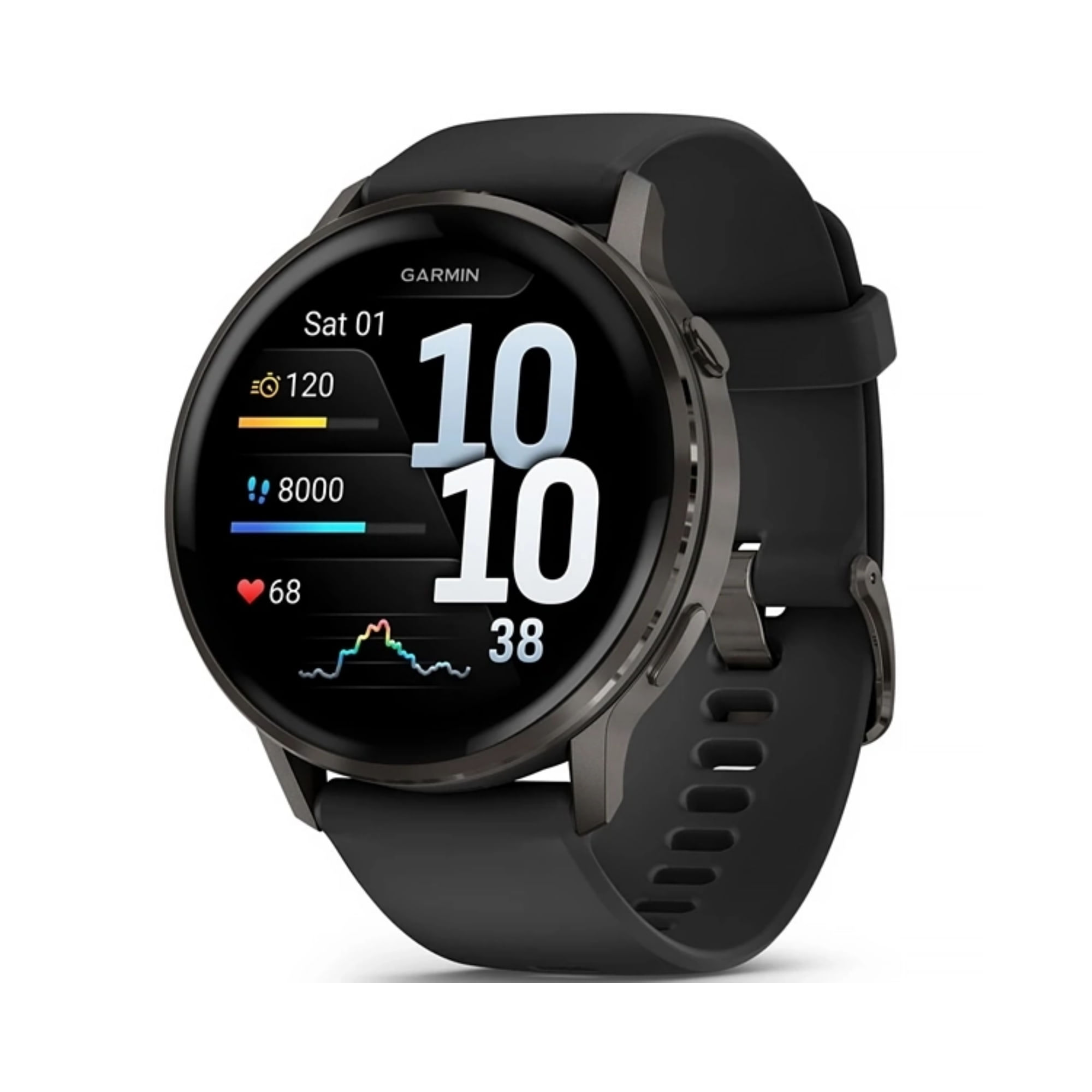 Relógio Monitor Cardíaco Garmin Venu 4 Unissex - Preto