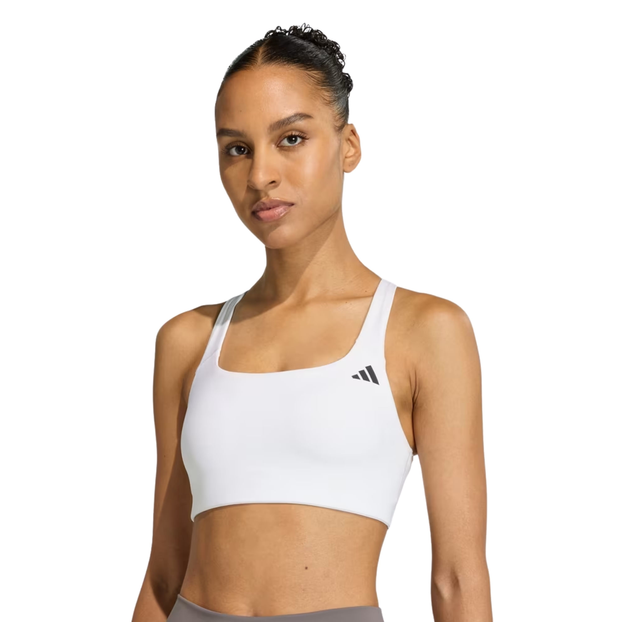 Top Adidas Optime Workout Suporte Médio Feminina - Branca