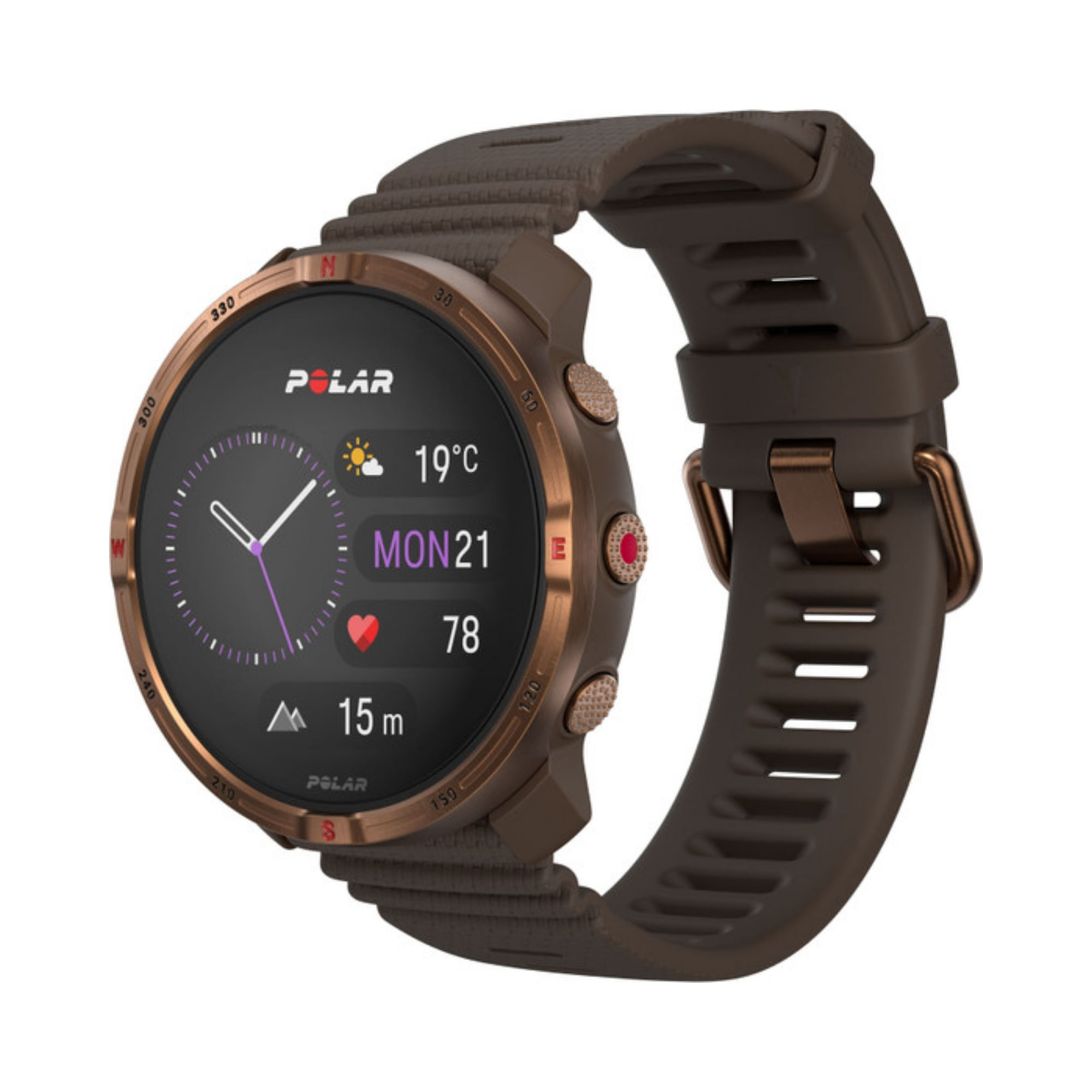 Relógio Monitor Cardíaco Polar Grit X2 Unissex - Marrom
