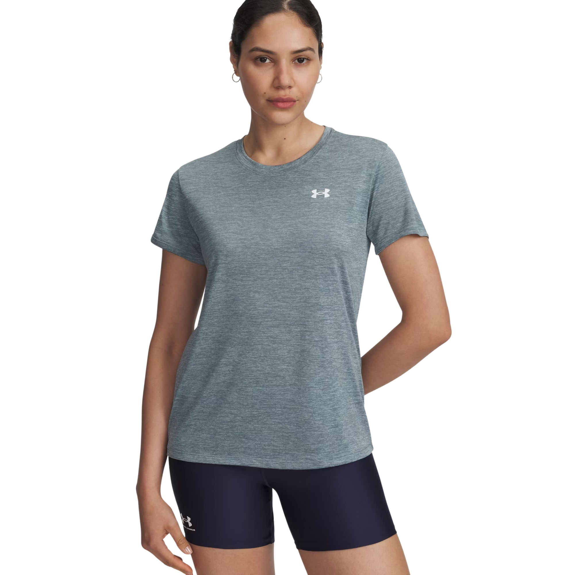 Camiseta Under Armour Tech Twist Feminina - Azul Mescla