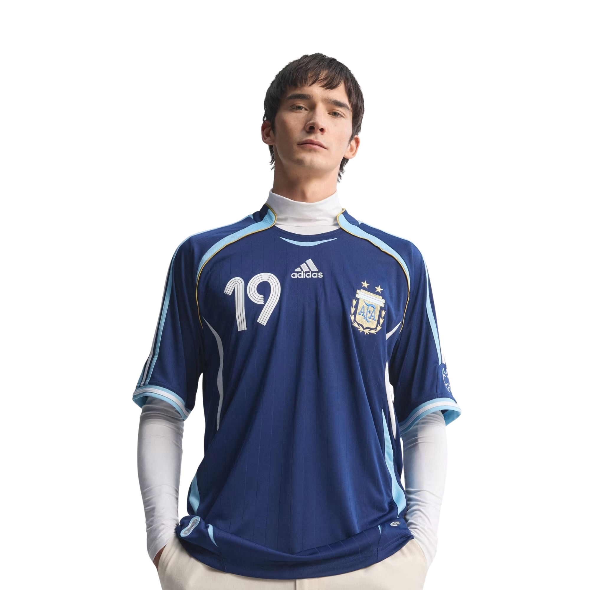 Camisa Argentina II 2006 Adidas Messi Masculina - Azul