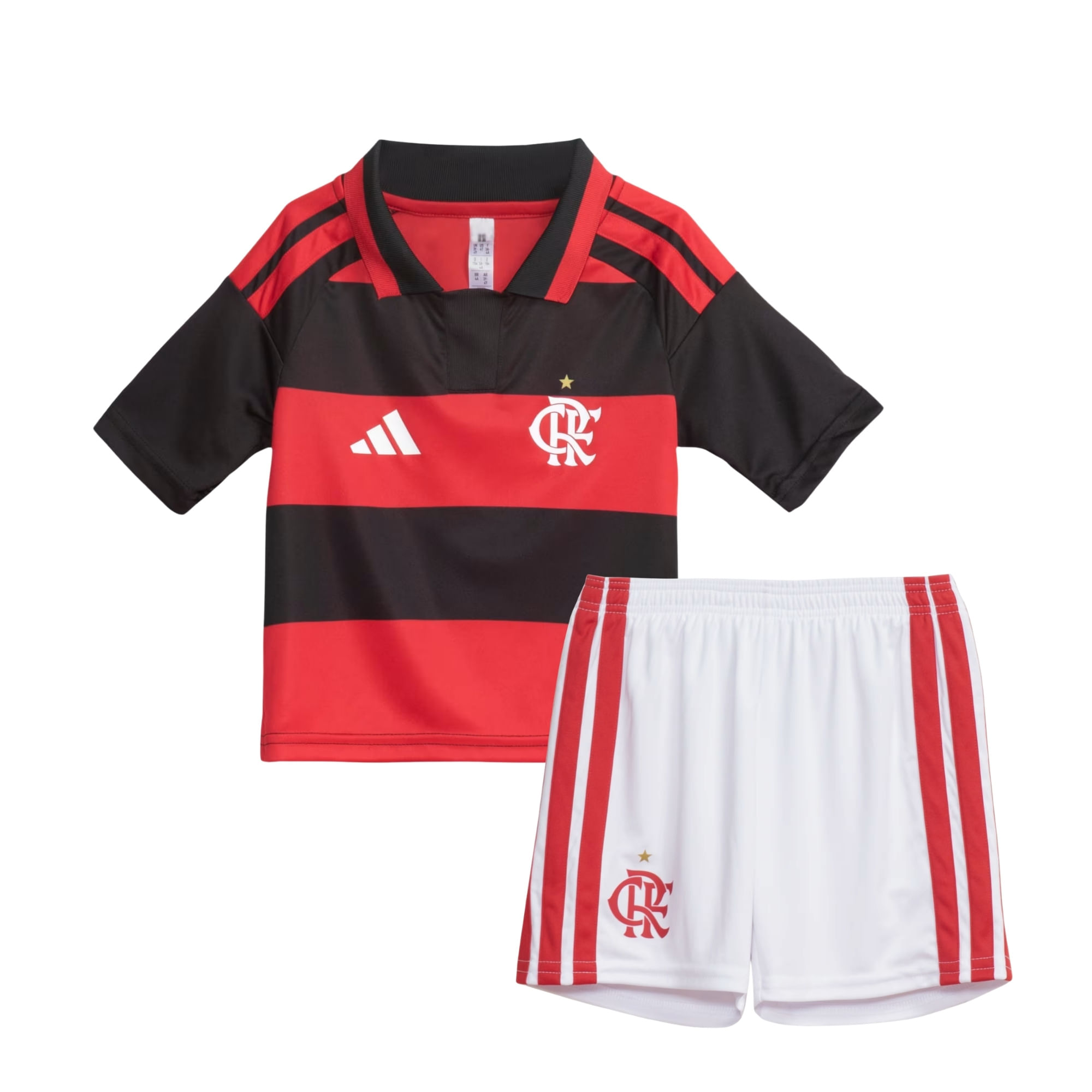 Conjunto Flamengo I 26 Adidas Infantil - Vermelho/Preto