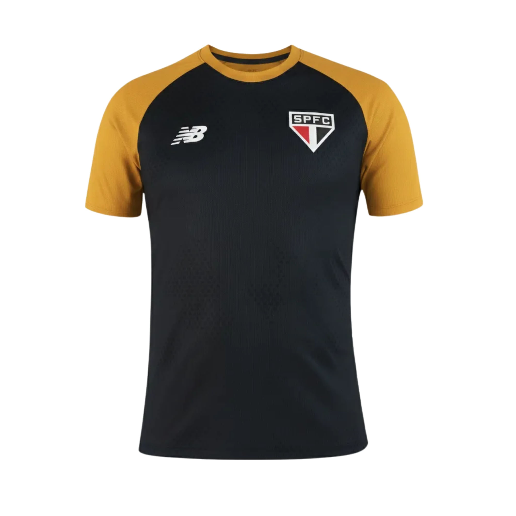 Camisa São Paulo 26 New Balance Treino Masculina - Preta/Amarela