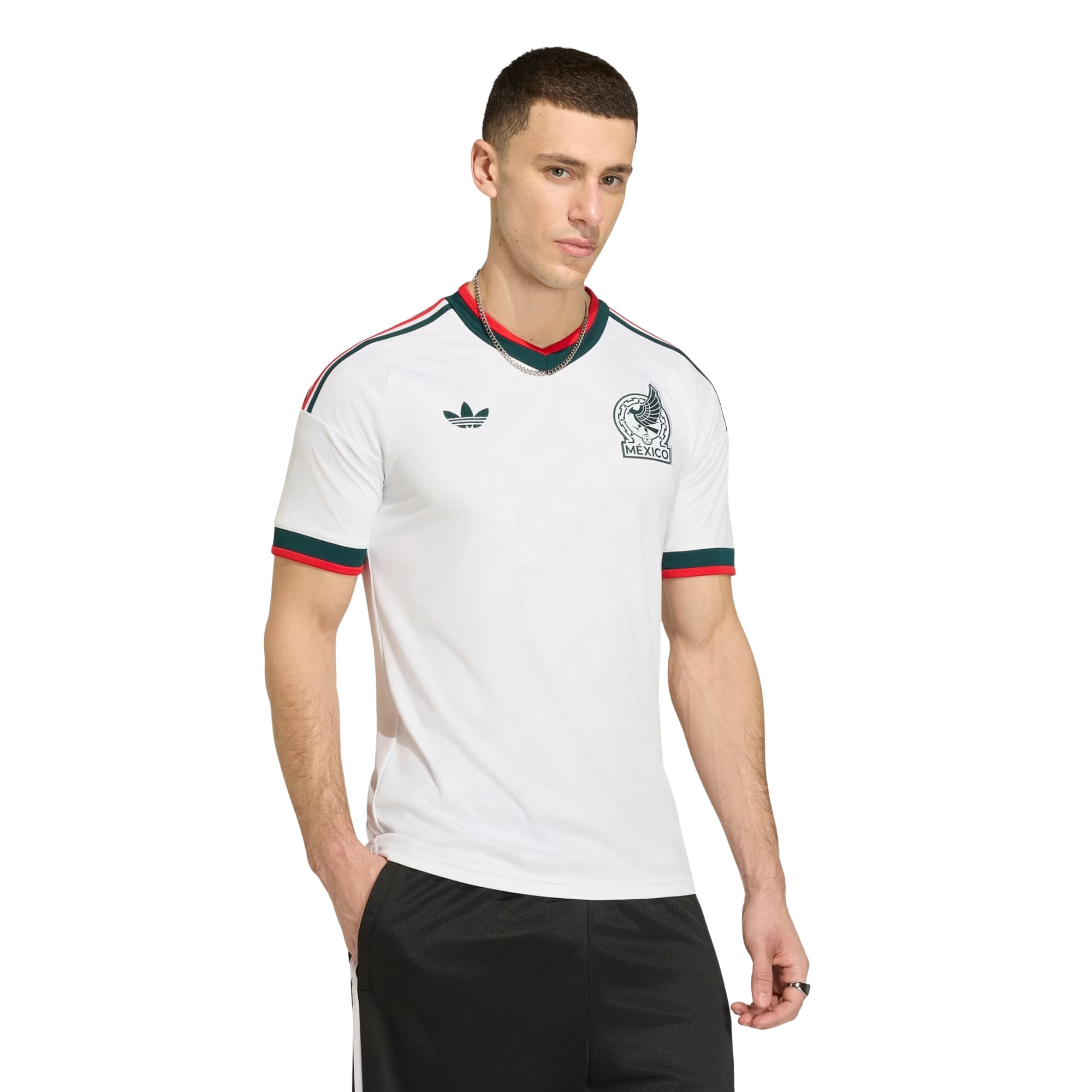 Camisa México II 2026 Adidas Torcedor Masculina - Branca