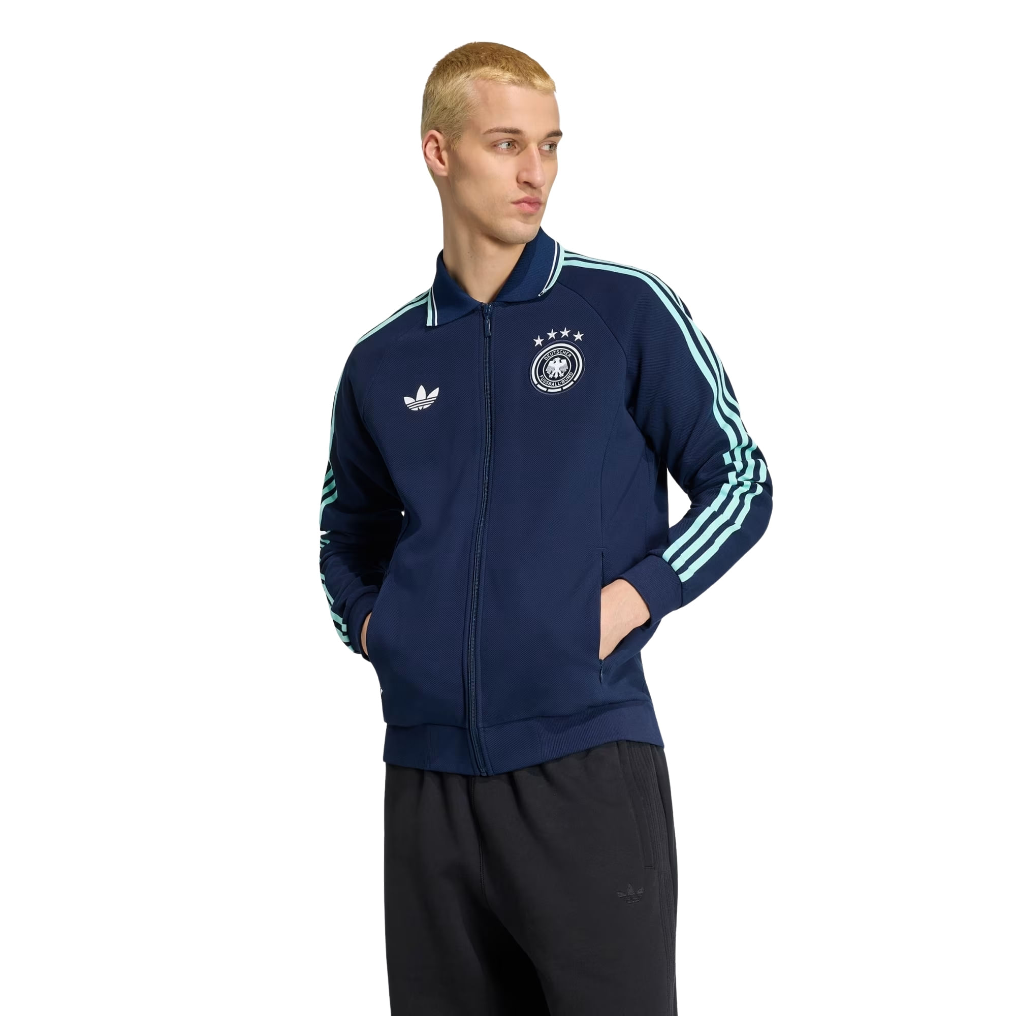 Jaqueta Alemanha II Adidas Hino Masculina - Azul Marinho
