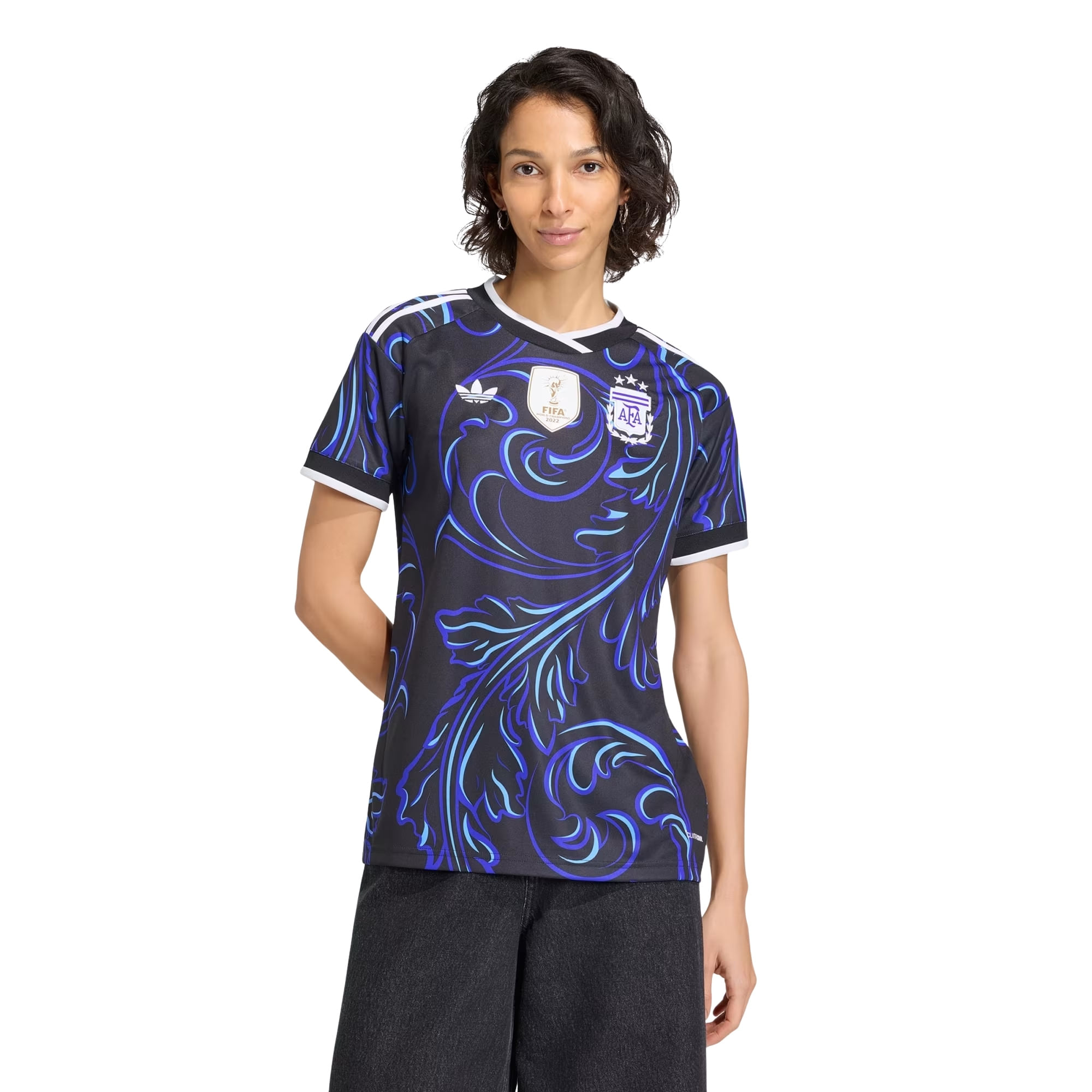 Camisa Argentina II 2026 Adidas Feminina - Preta