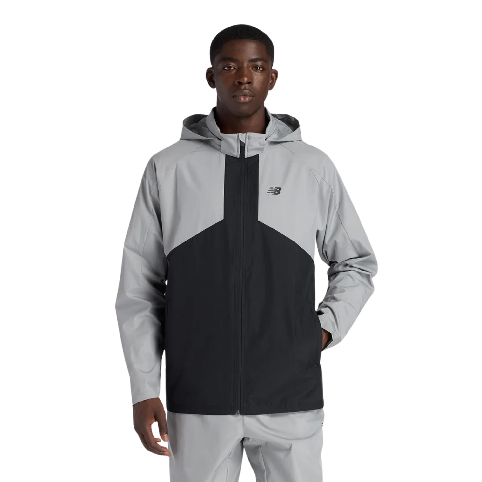 Jaqueta New Balance Active Woven Masculina - Cinza