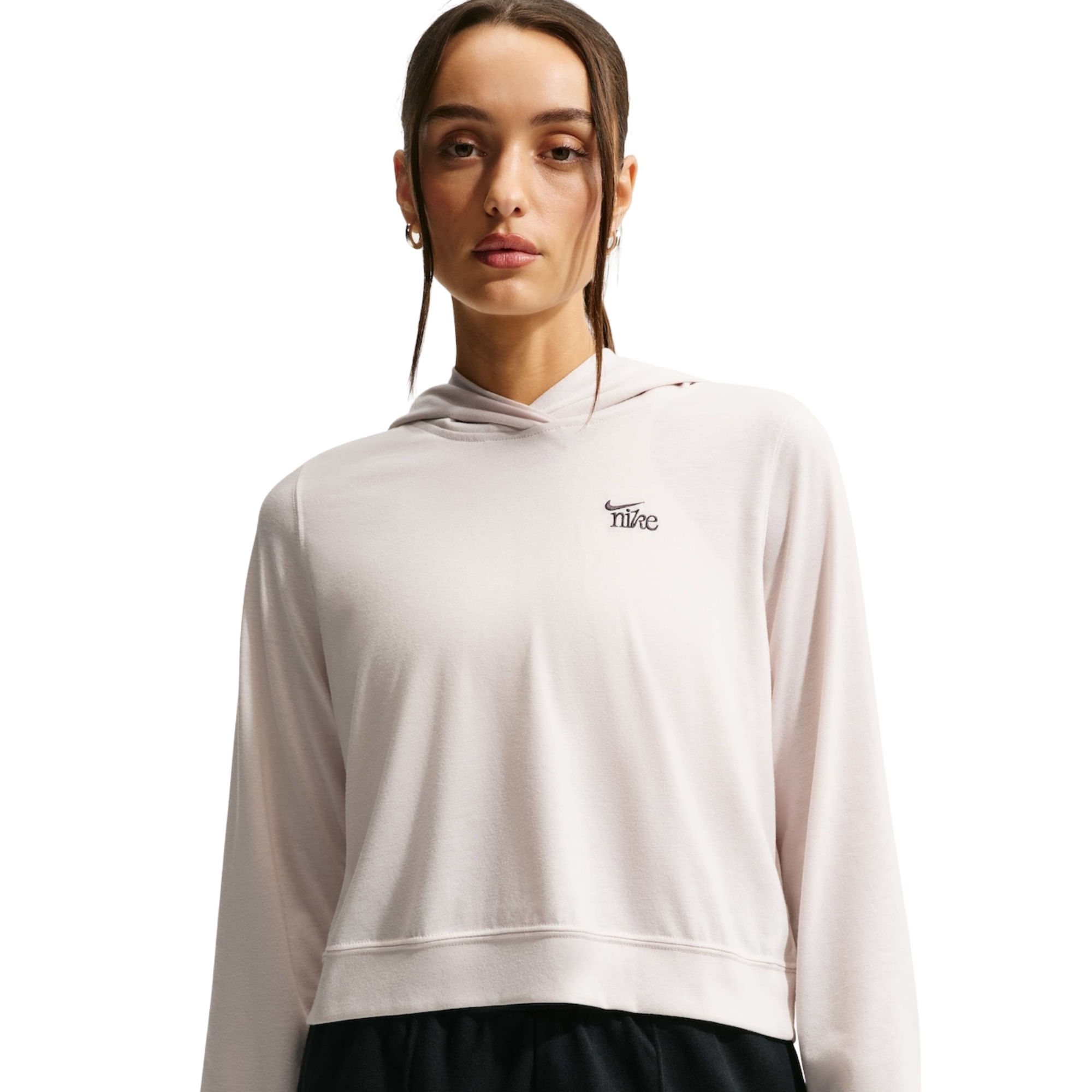 Blusão Com Capuz Nike Chill Knit Oversized Feminino - Branco