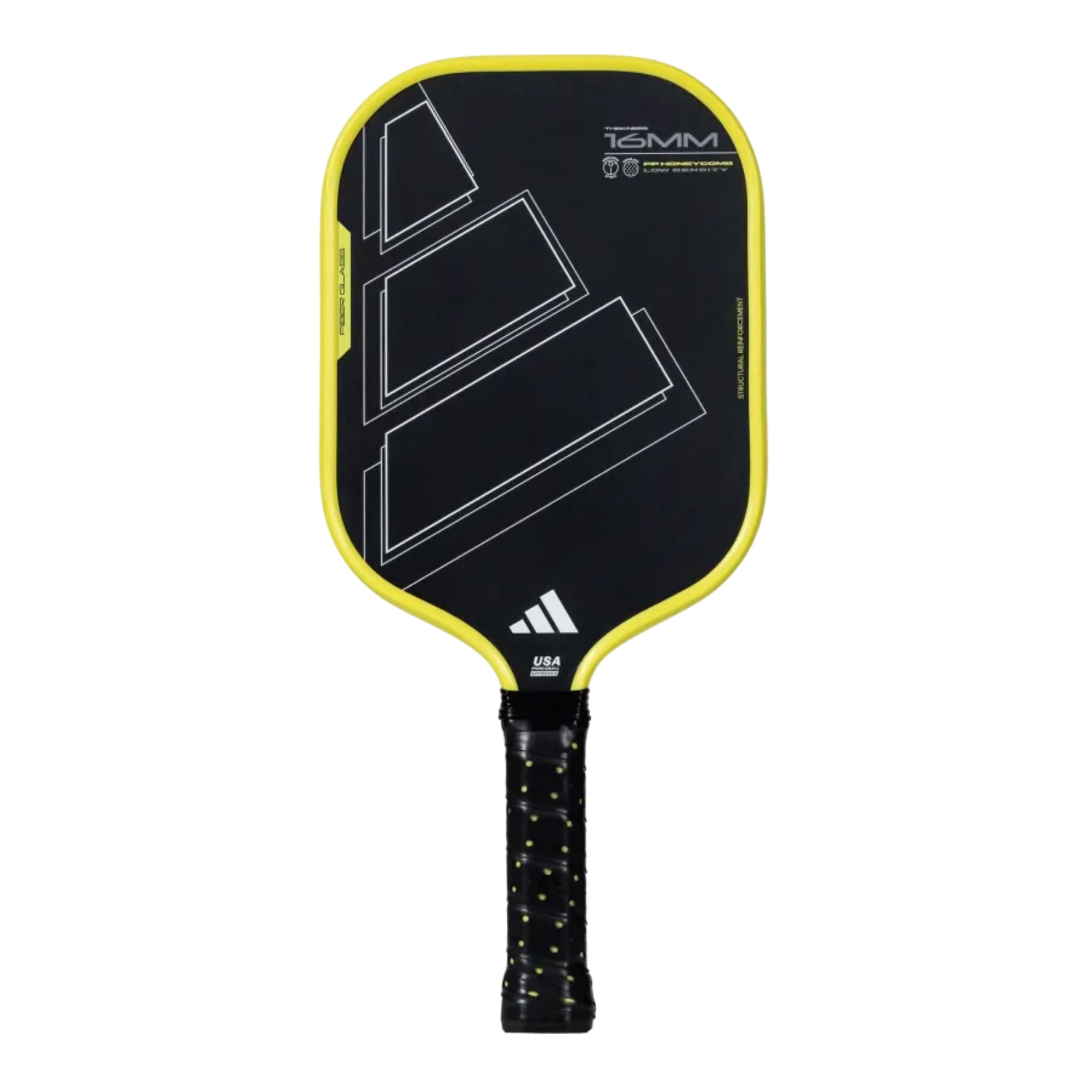 Raquete De Pickleball Adidas Rx Team Attk 2025 Unissex - Preta/Amarela