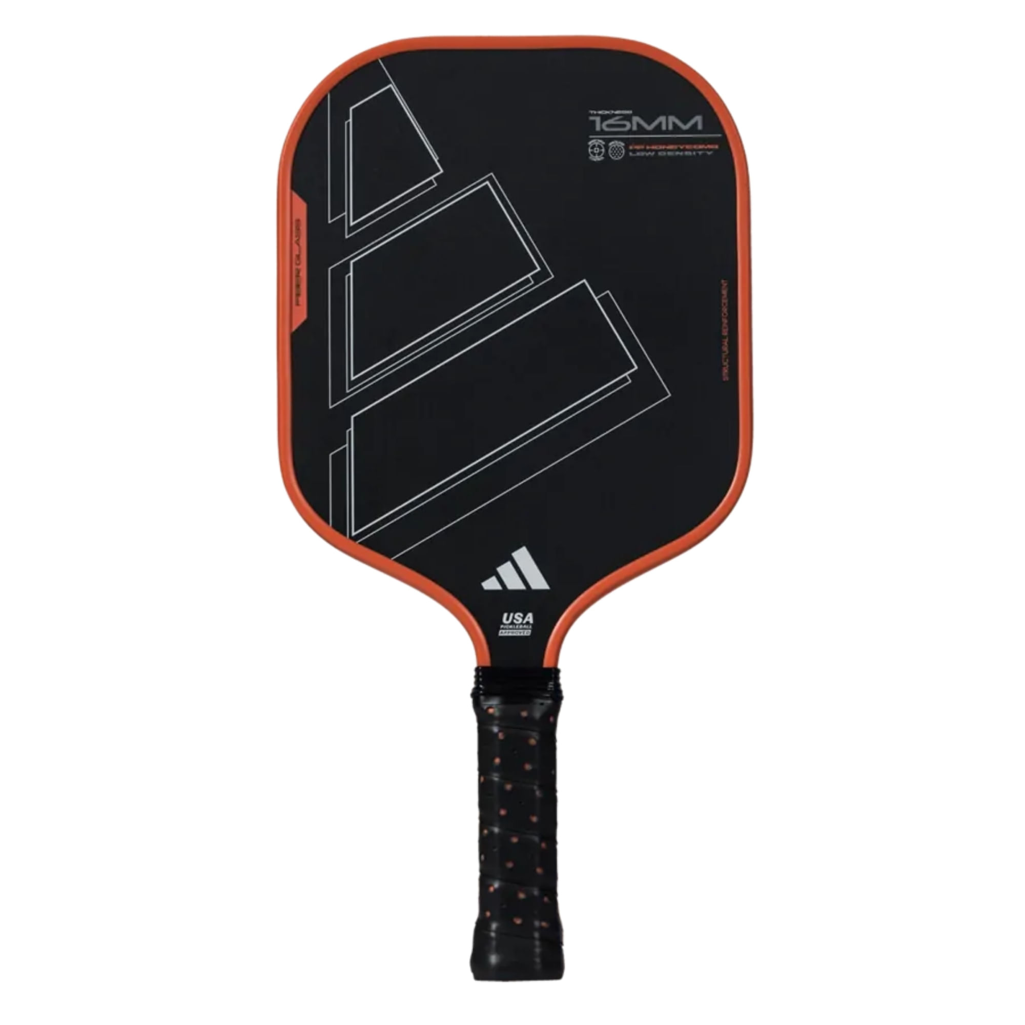 Raquete De Pickleball Adidas Rx Team Ctrl 2025 Unissex - Preta/Laranja