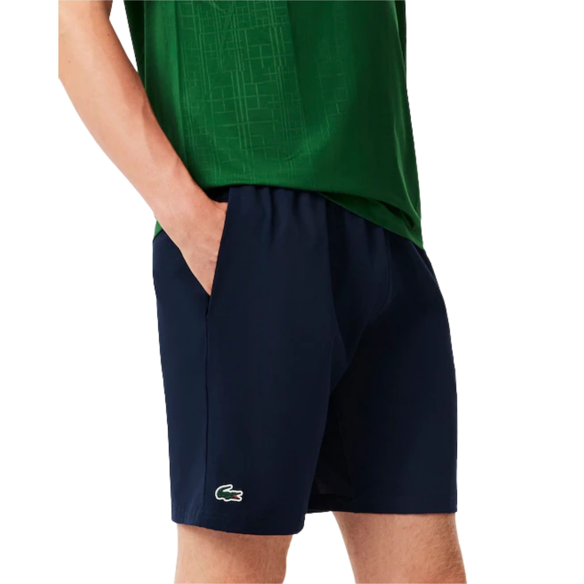 Shorts Lacoste Tennis X Novak Djokovic Masculino - Marinho/Verde