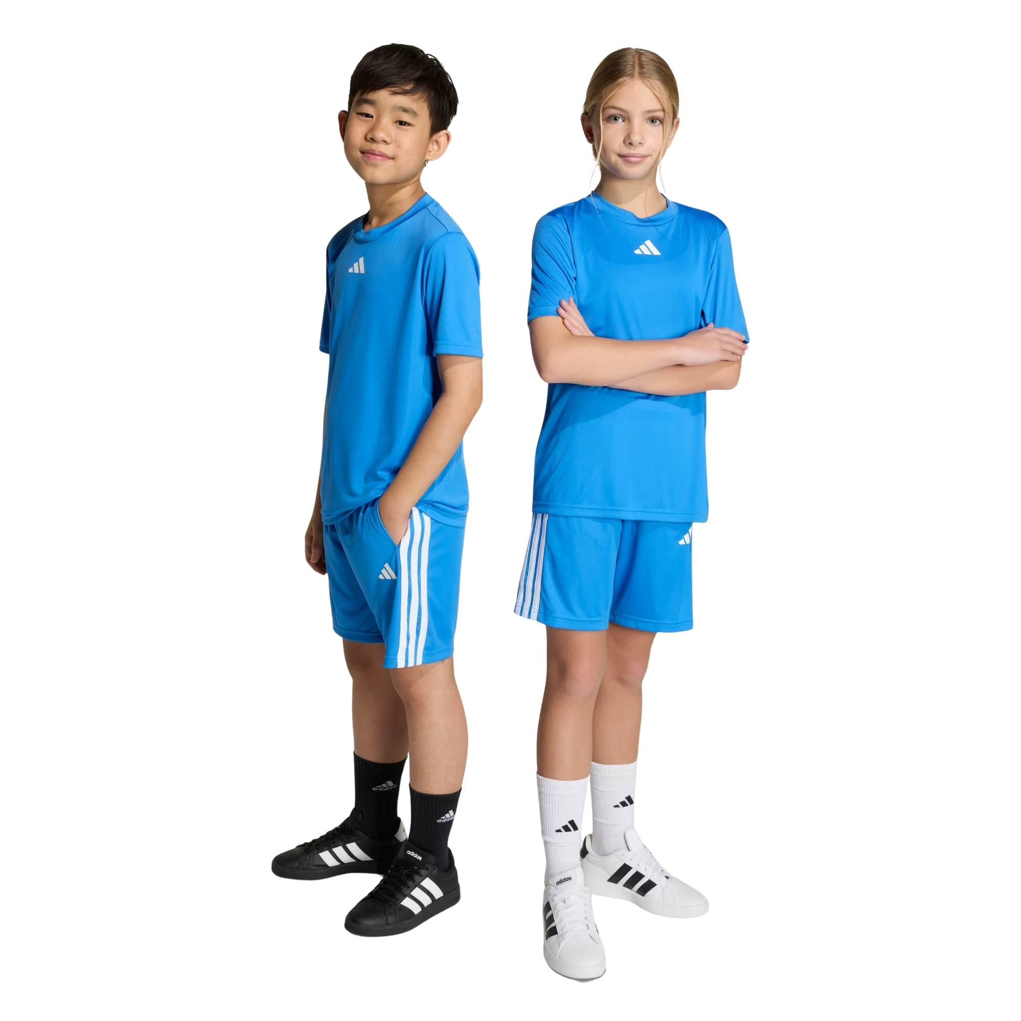 Conjunto Adidas Train Essentials Infantil - Azul