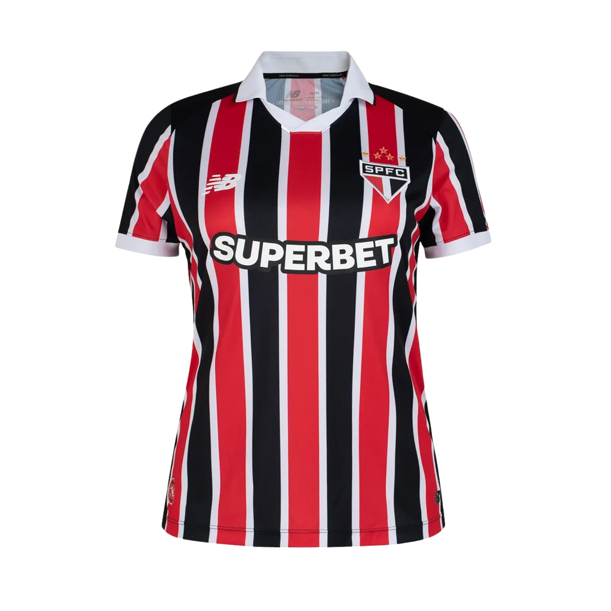 Camisa São Paulo II 26/27 New Balance Torcedor Feminina - Vermelha/Branca