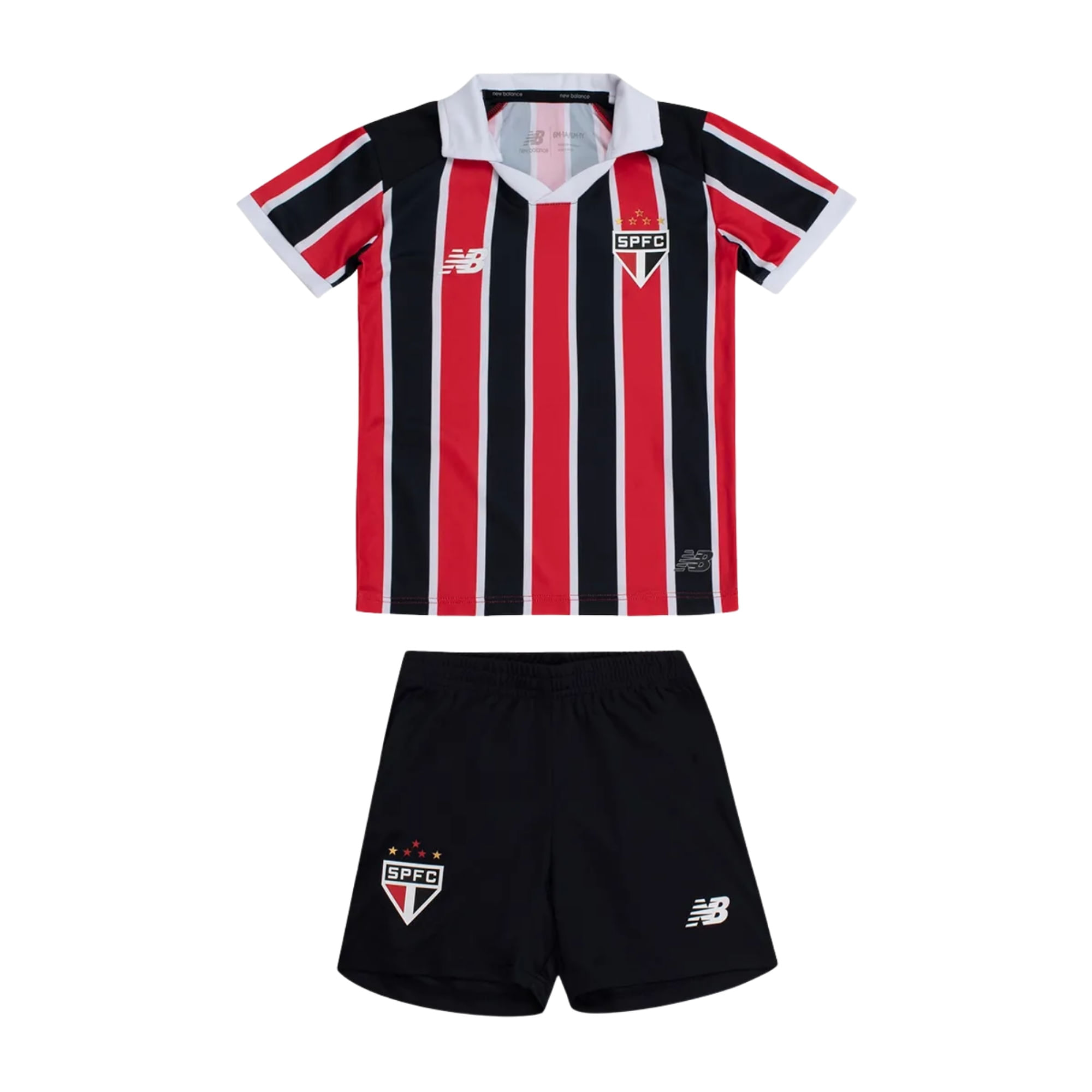 Conjunto São Paulo II 26/27 New Balance Infantil - Vermelho/Branco