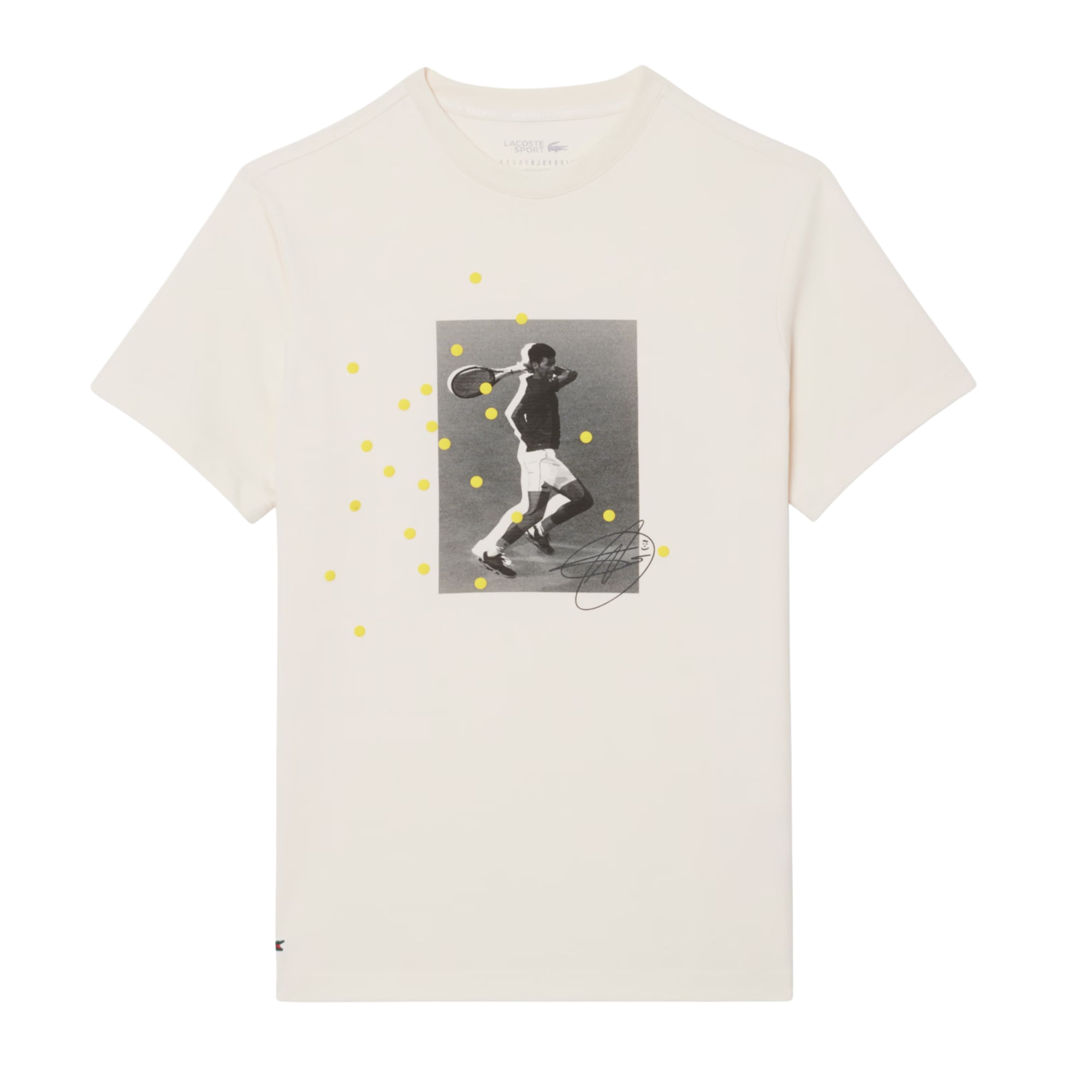 Camiseta Lacoste Novak Djokovic Masculina - Off White