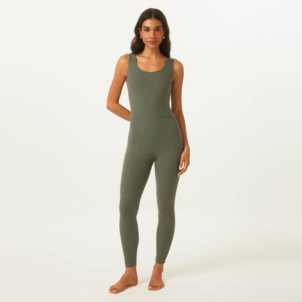 Macacão Yoga Canelado Militar Marcelia