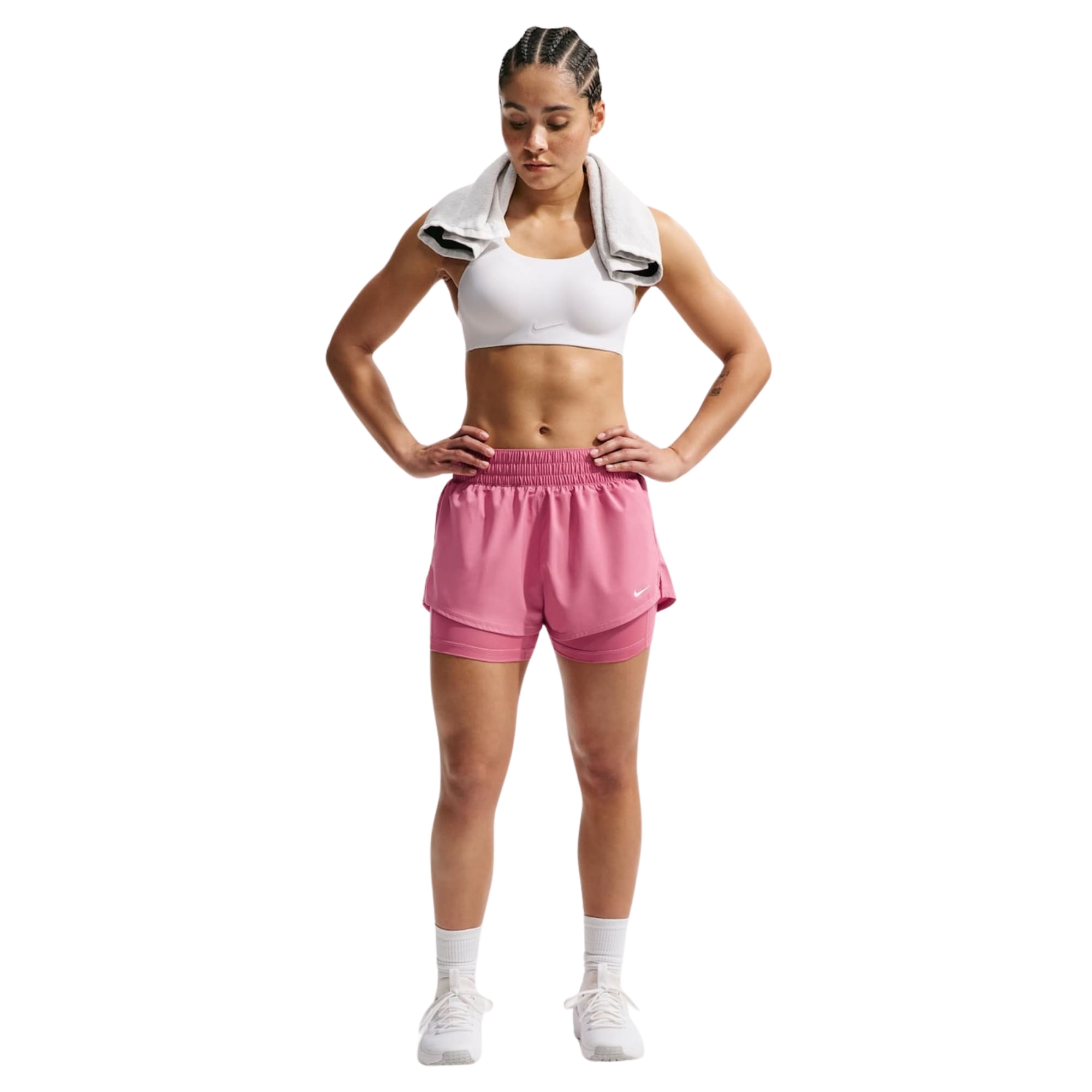 Shorts Nike One Feminino - Rosa Claro