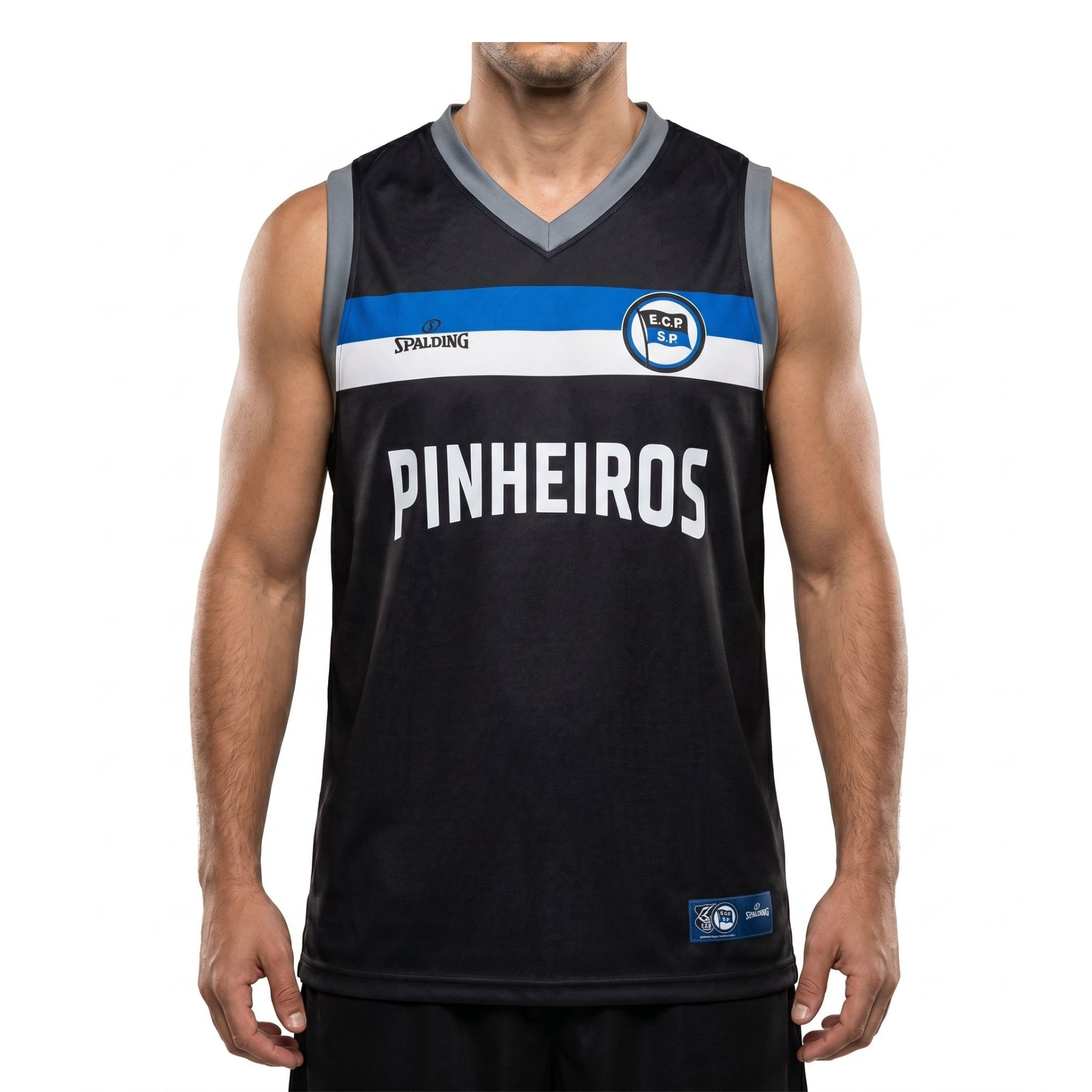 Regata Fan Base Game II 24/25 EC Pinheiros Spalding Masculina - Preta
