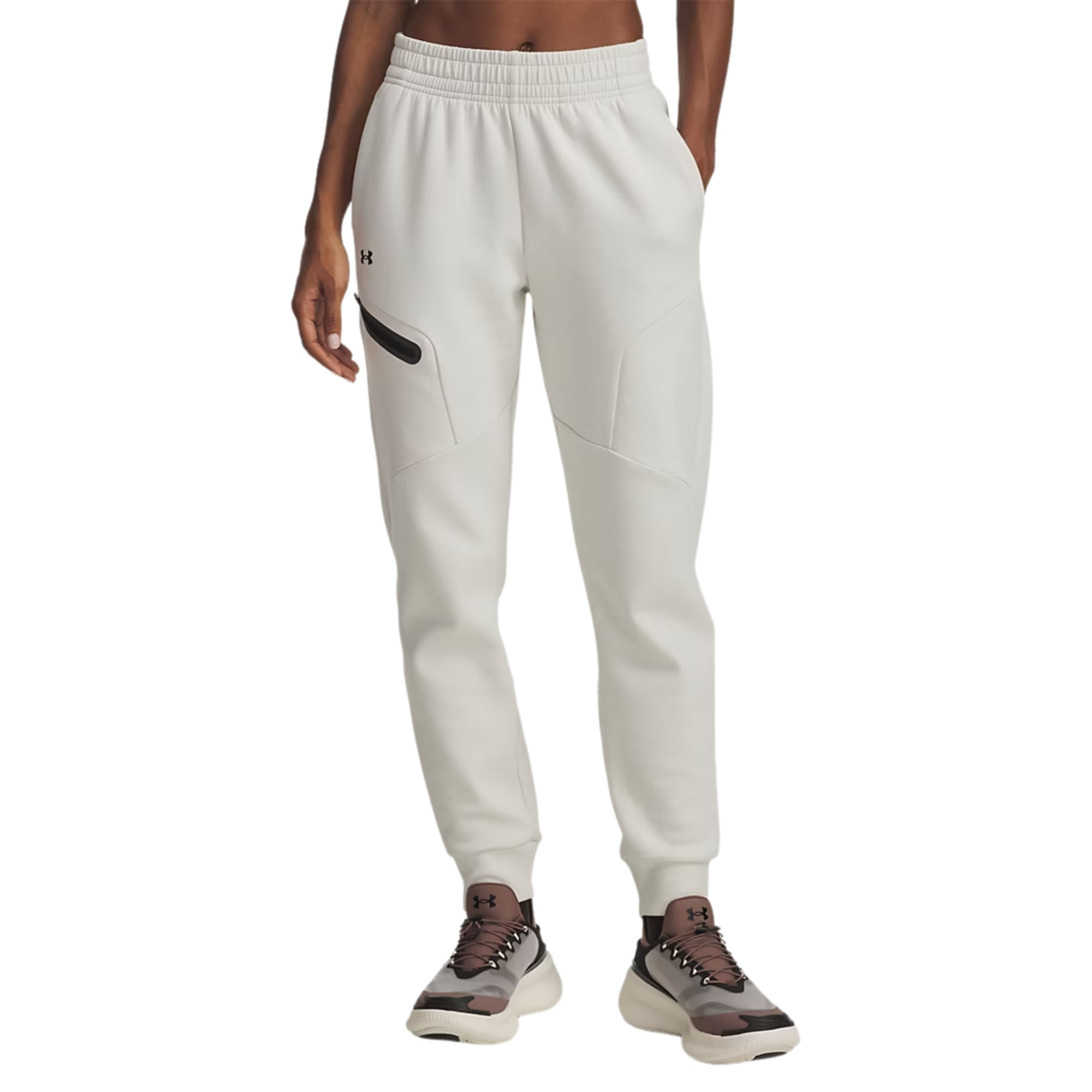 Calça Under Armour Jogger Unstoppable Fleece Feminina - Branca