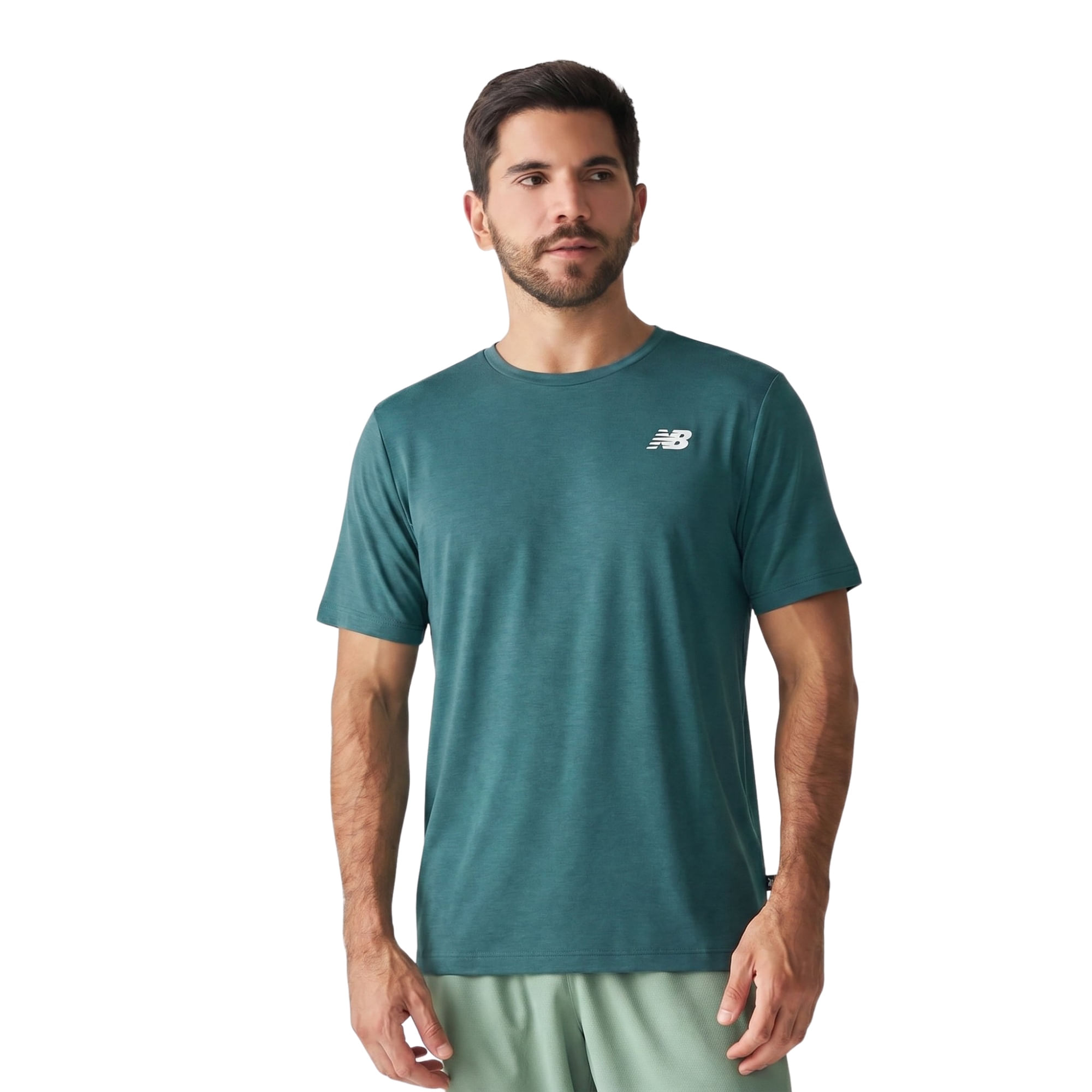 Camiseta New Balance Active Logo Masculina - Verde